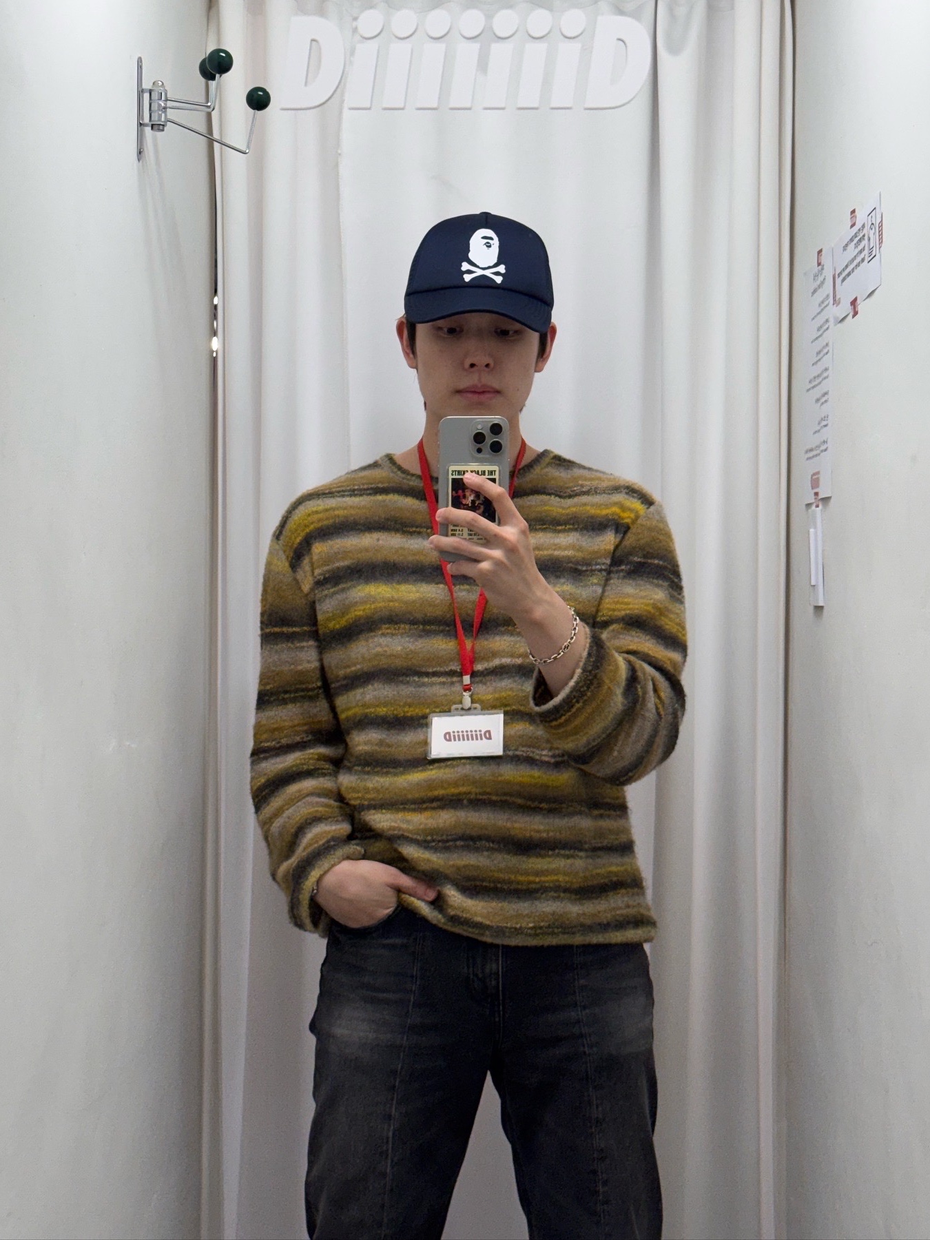Kapital Denim Repair Track Cap Black Gray, Hysteric Glamour Speedster Mesh Cap Black 착용 스타일 - 7