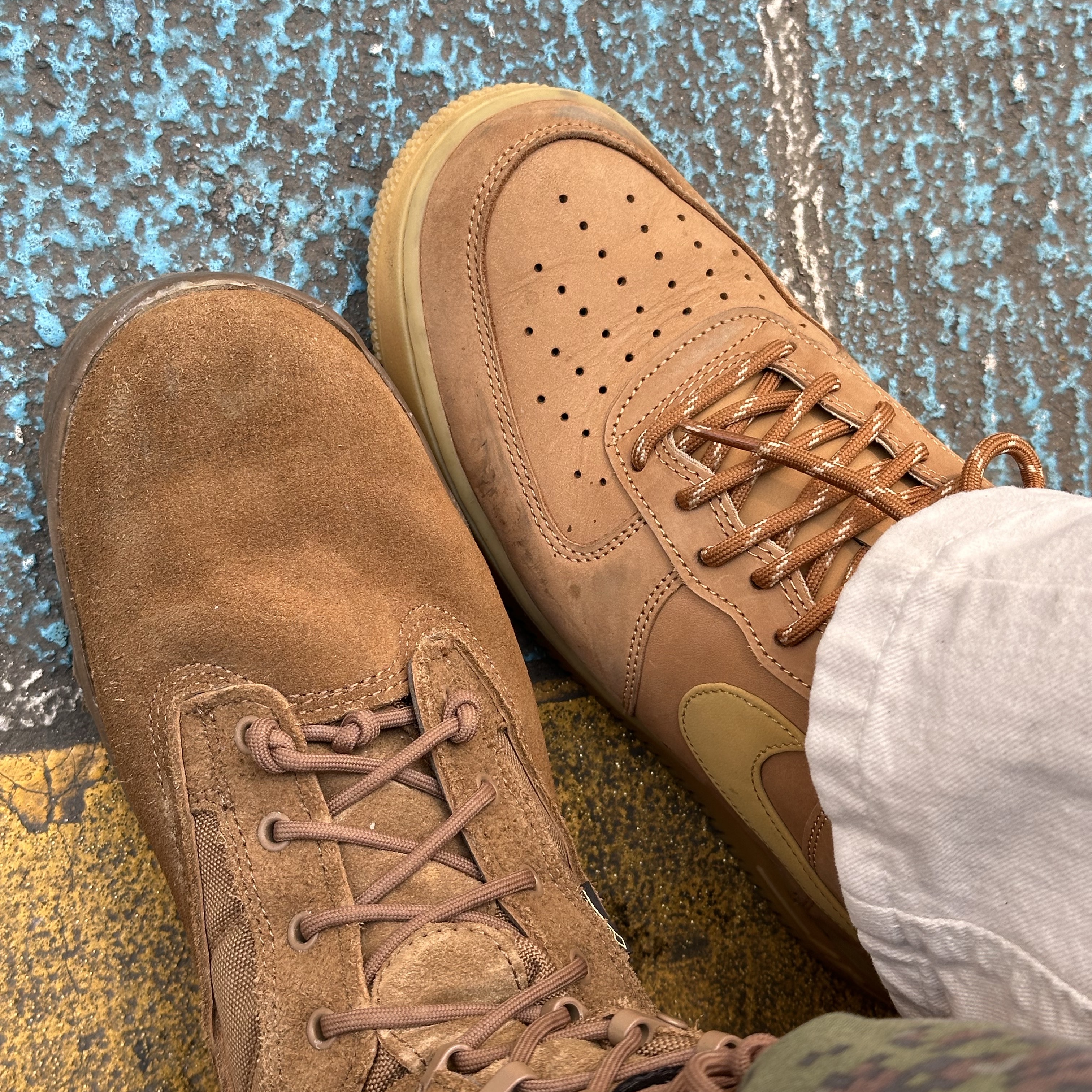 Nike Air Force 1 '07 WB Flax 착용 스타일