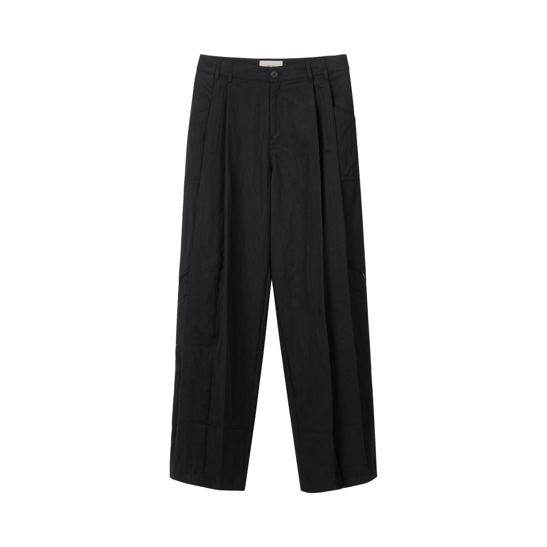 BE25PT09 Begin202 Nycoma Twotuck Pants Black