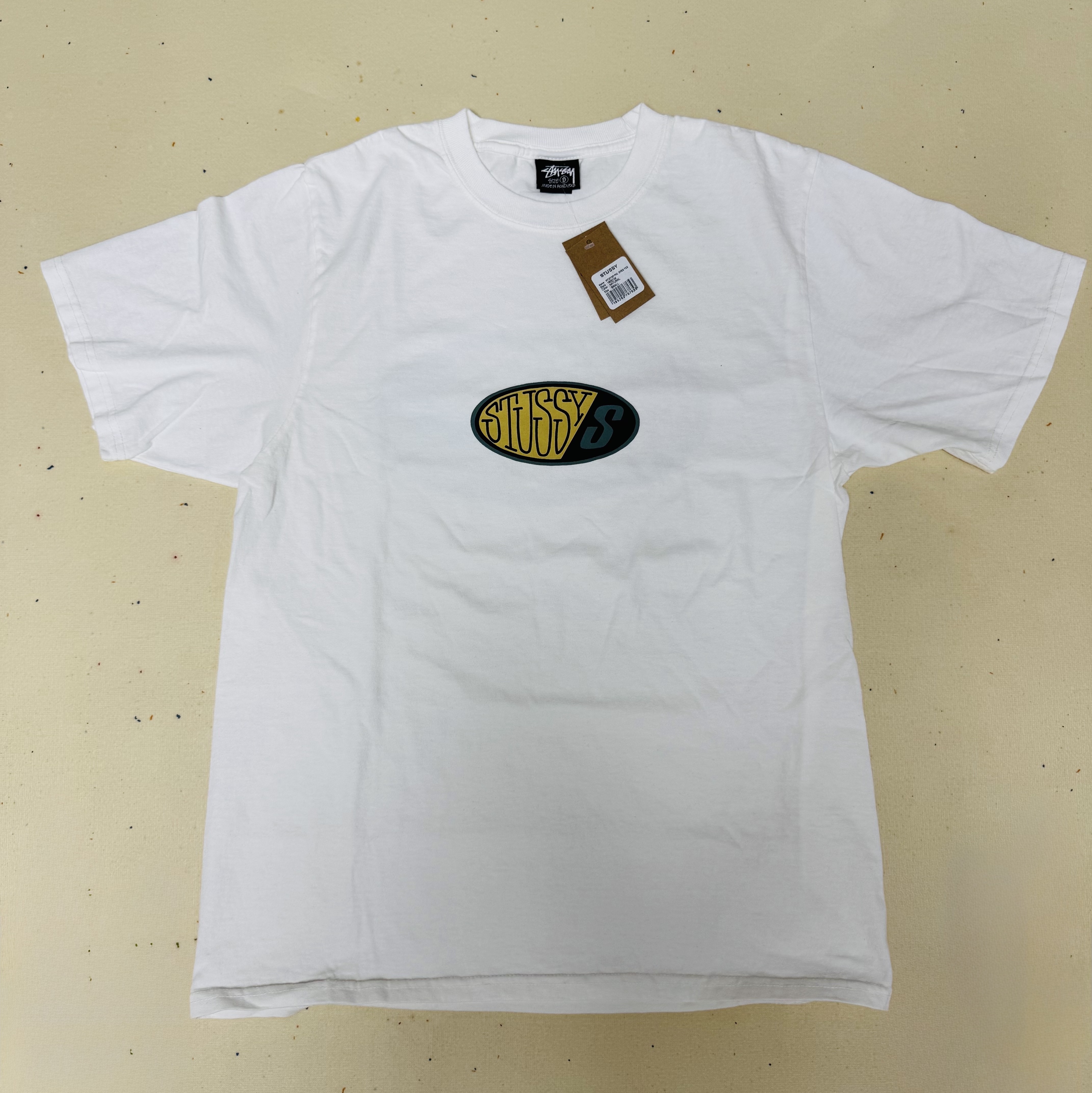 Stussy Pitstop Pigment Dyed T-Shirt Natural 착용 스타일 - 2
