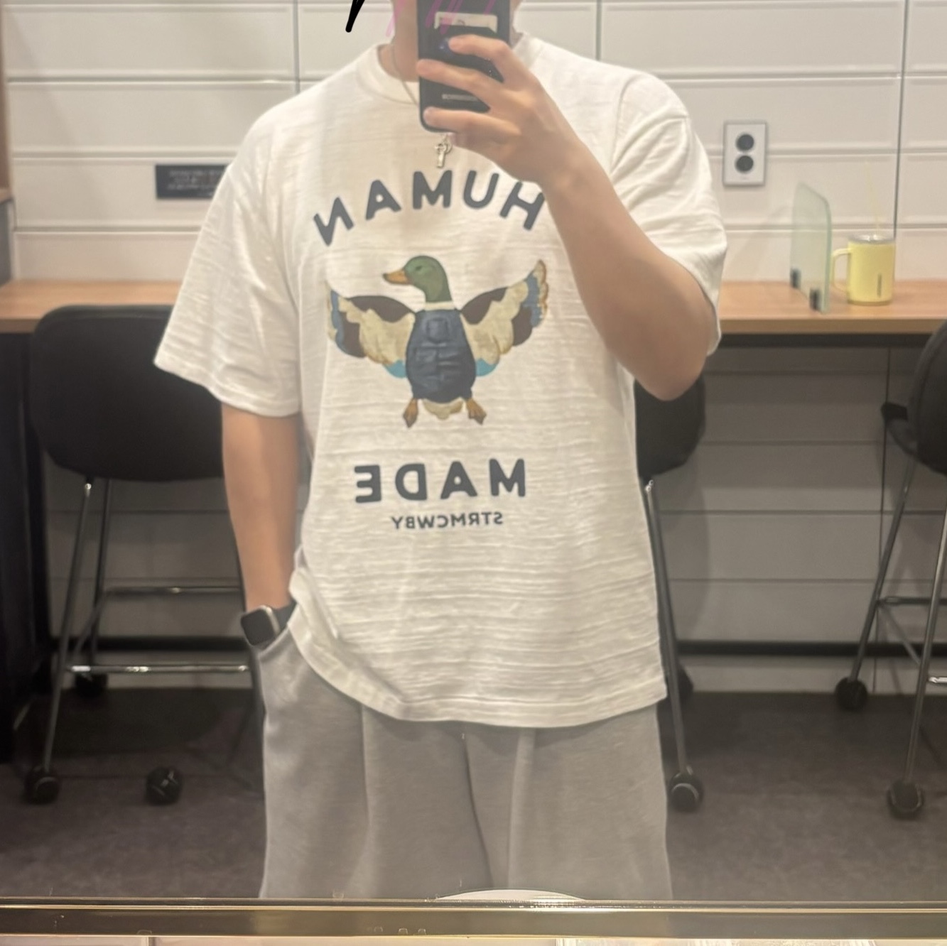 Human Made Graphic T-Shirt #13 White 착용 스타일