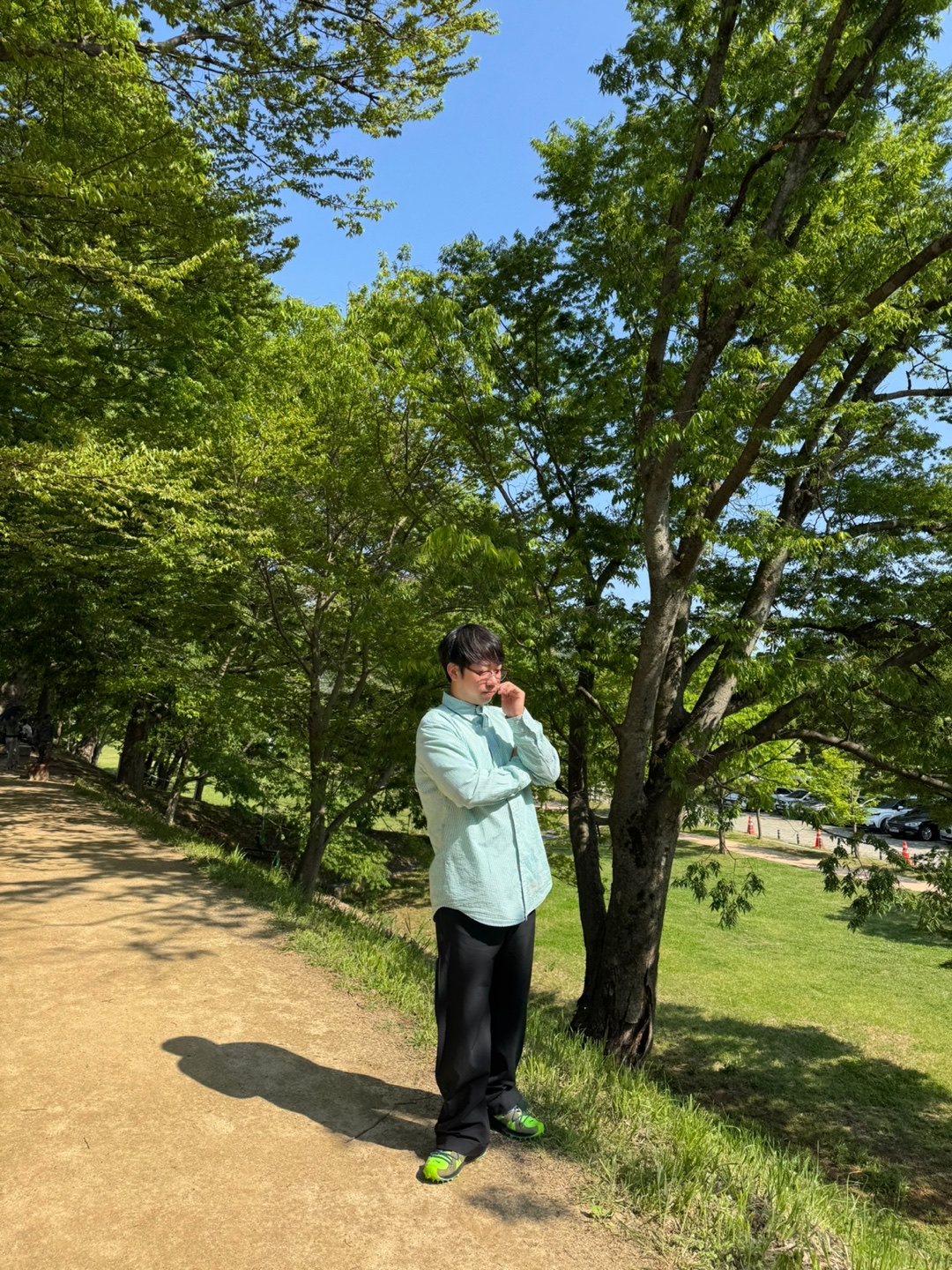 (W) Nike x Off-White Zoom Terra Kiger 5 Electric Green, Nonnod Flexible Pants Black 착용 스타일 - 5