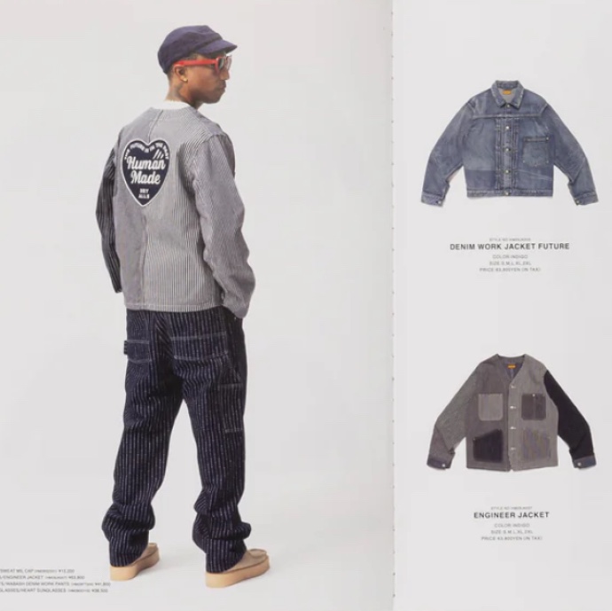 Human Made Engineer Jacket Indigo 착용 스타일