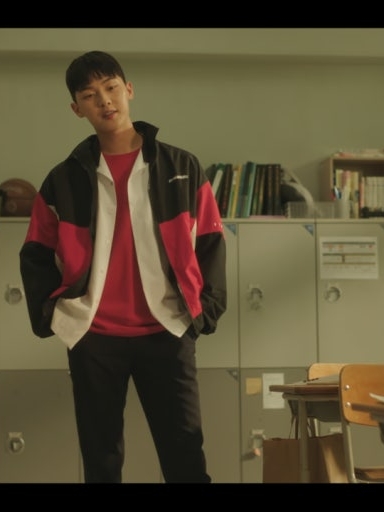 QT8 Garments TL Old Track Jacket Black/Red 착용 스타일 - 4