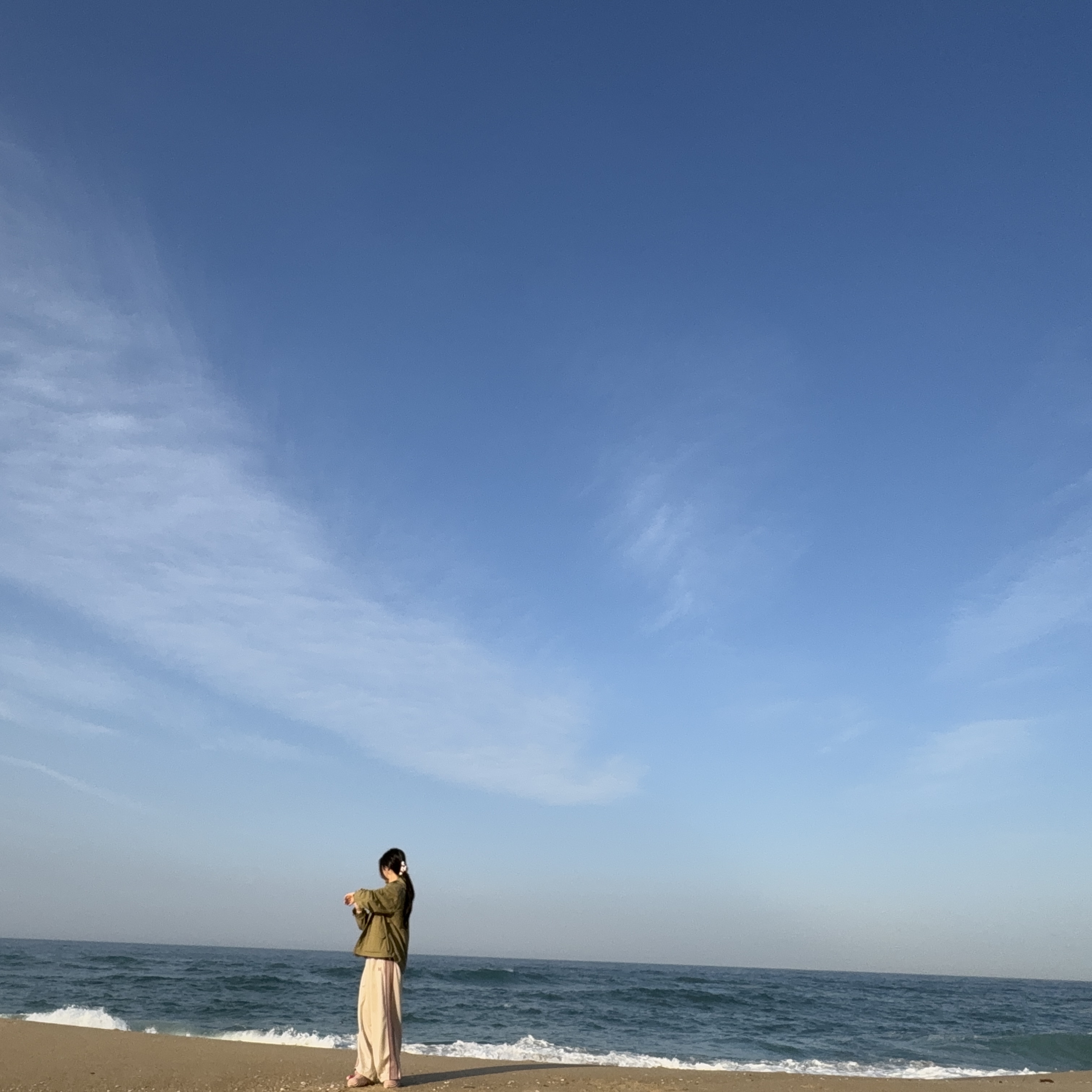 Needles H.D. Track Pants Poly Smooth Ivory 착용 스타일