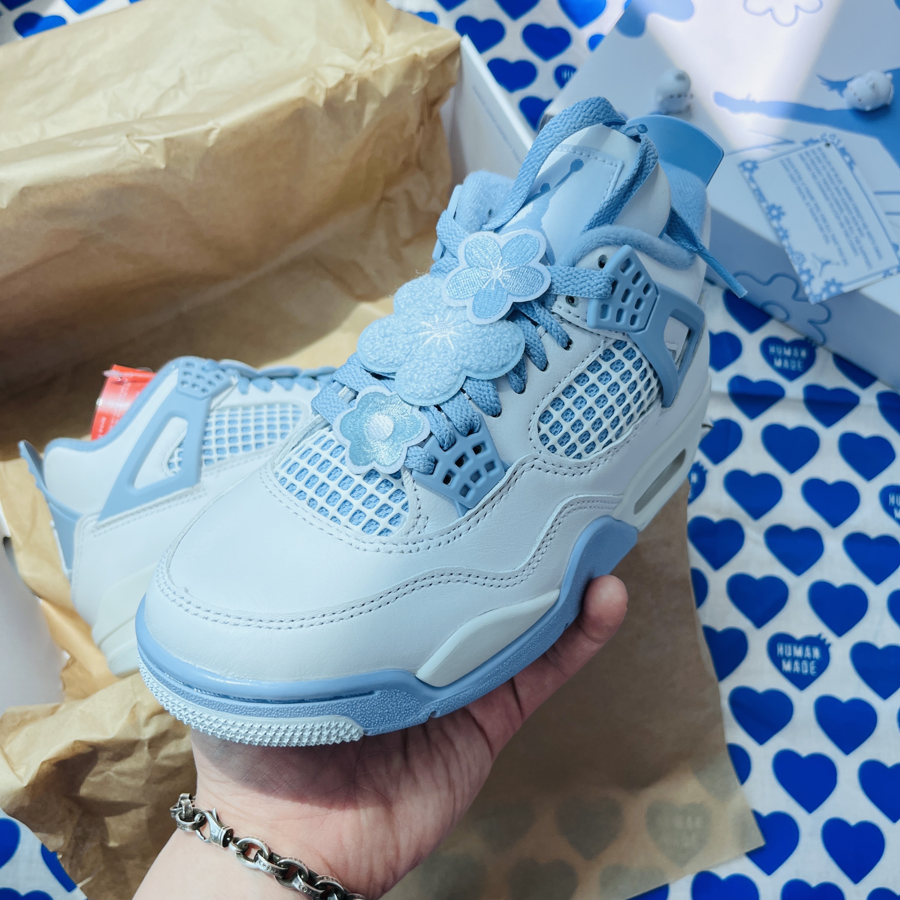 (W) Jordan 4 Retro Aluminum 착용 스타일 - 4