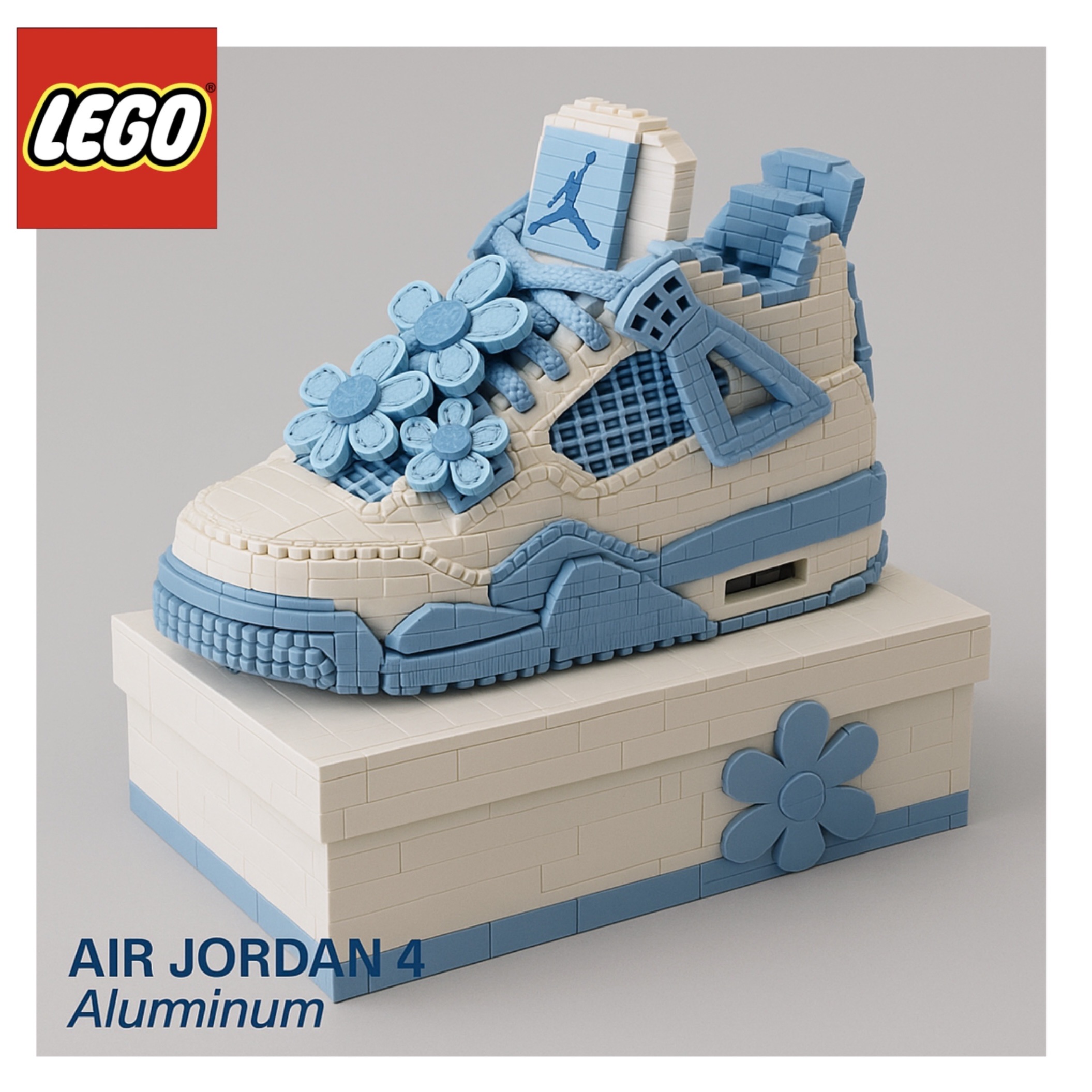 (W) Jordan 4 Retro Aluminum 착용 스타일 - 1