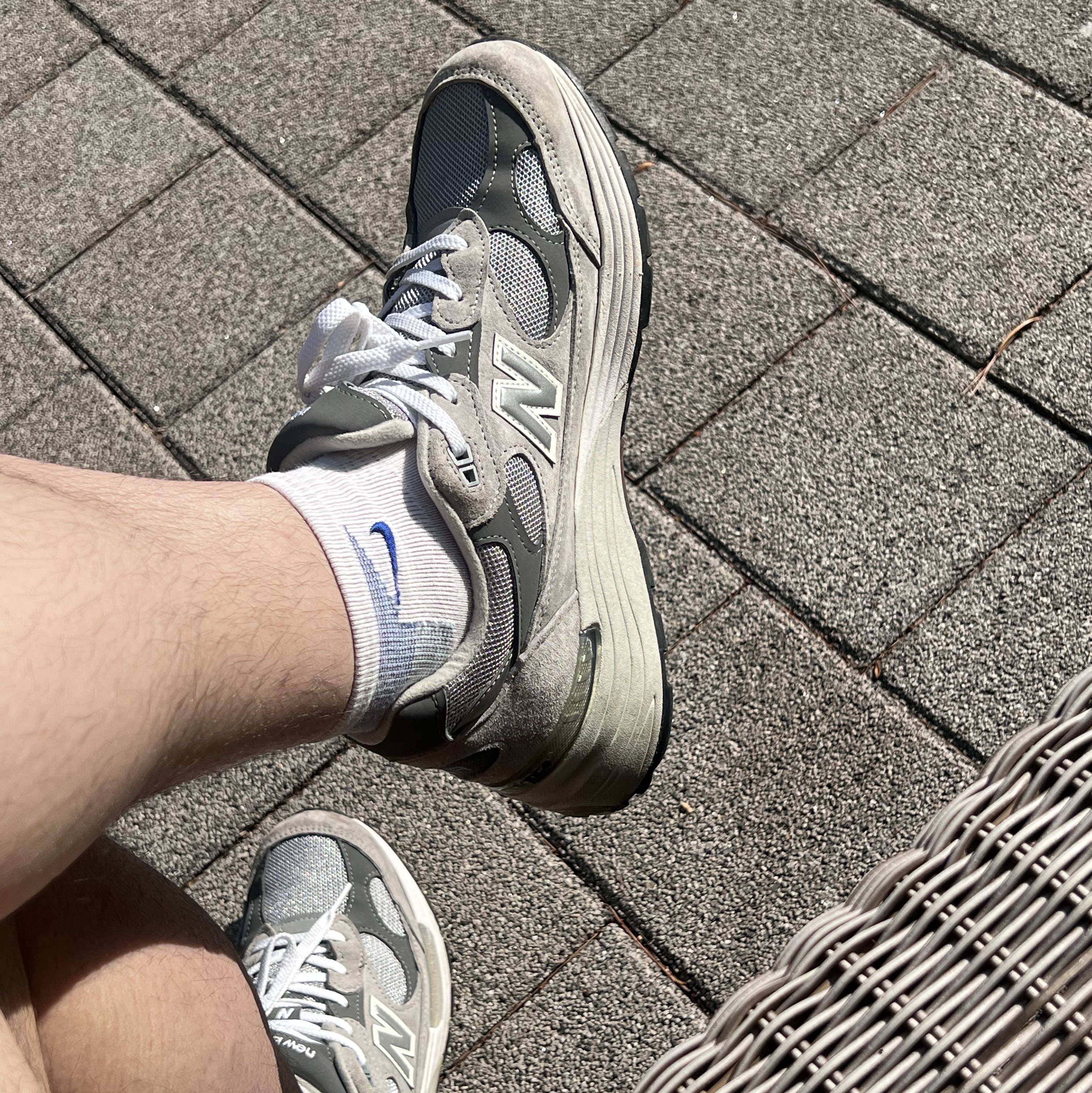 New Balance 992 Made in USA Grey - D Standard, New Balance 993 Made in USA Grey - D Standard 착용 스타일 - 2