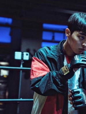 QT8 Garments TL Old Track Jacket Black/Red 착용 스타일 - 3