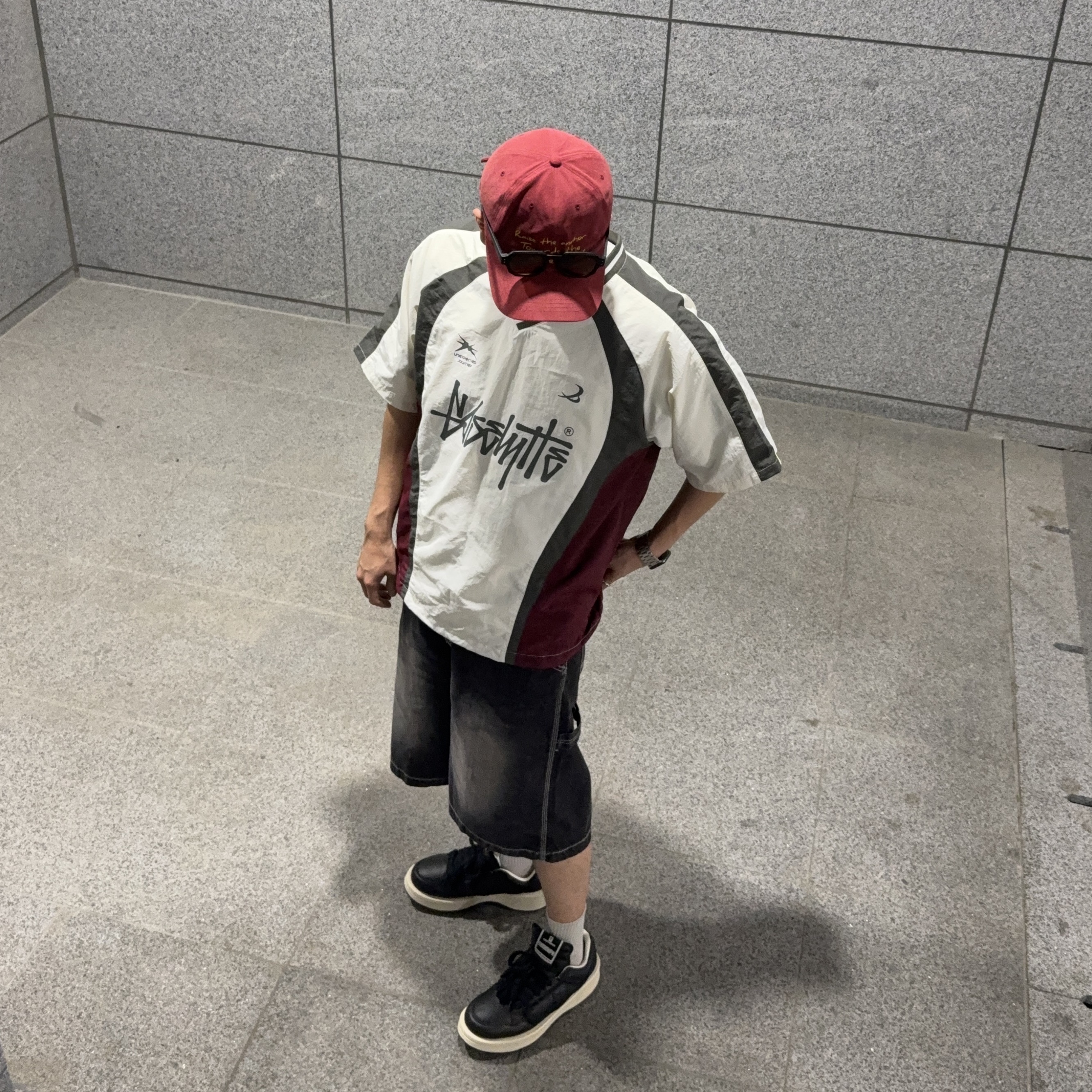 Converse x Drkshdw Turbowpn Ox Black 착용 스타일 - 3