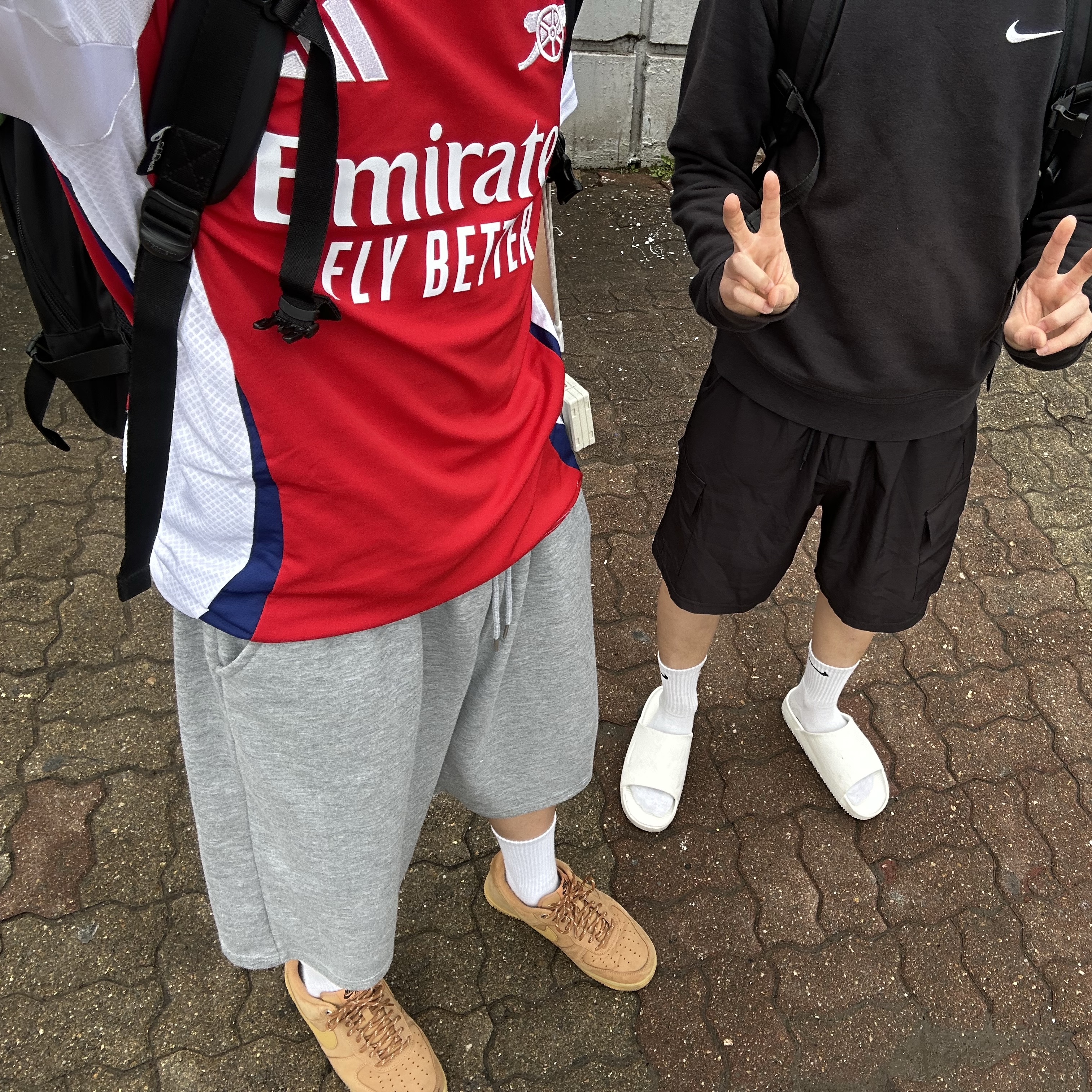 Adidas Arsenal 2024/25 Home Jersey Better Scarlet White - KR Sizing (Non Marking Ver.), Nike Air Force 1 '07 WB Flax 착용 스타일