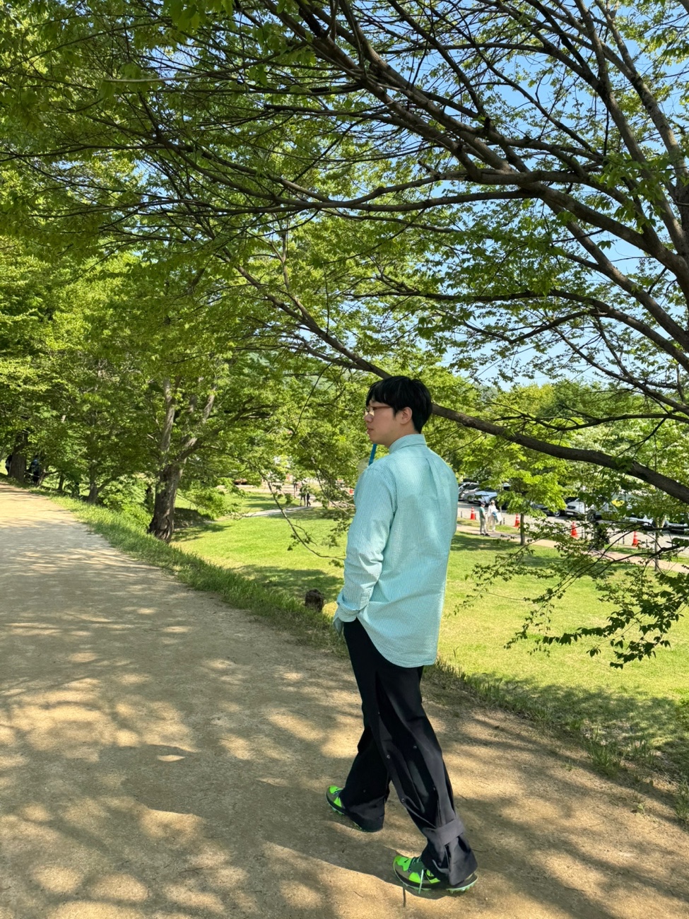 (W) Nike x Off-White Zoom Terra Kiger 5 Electric Green, Nonnod Flexible Pants Black 착용 스타일 - 4