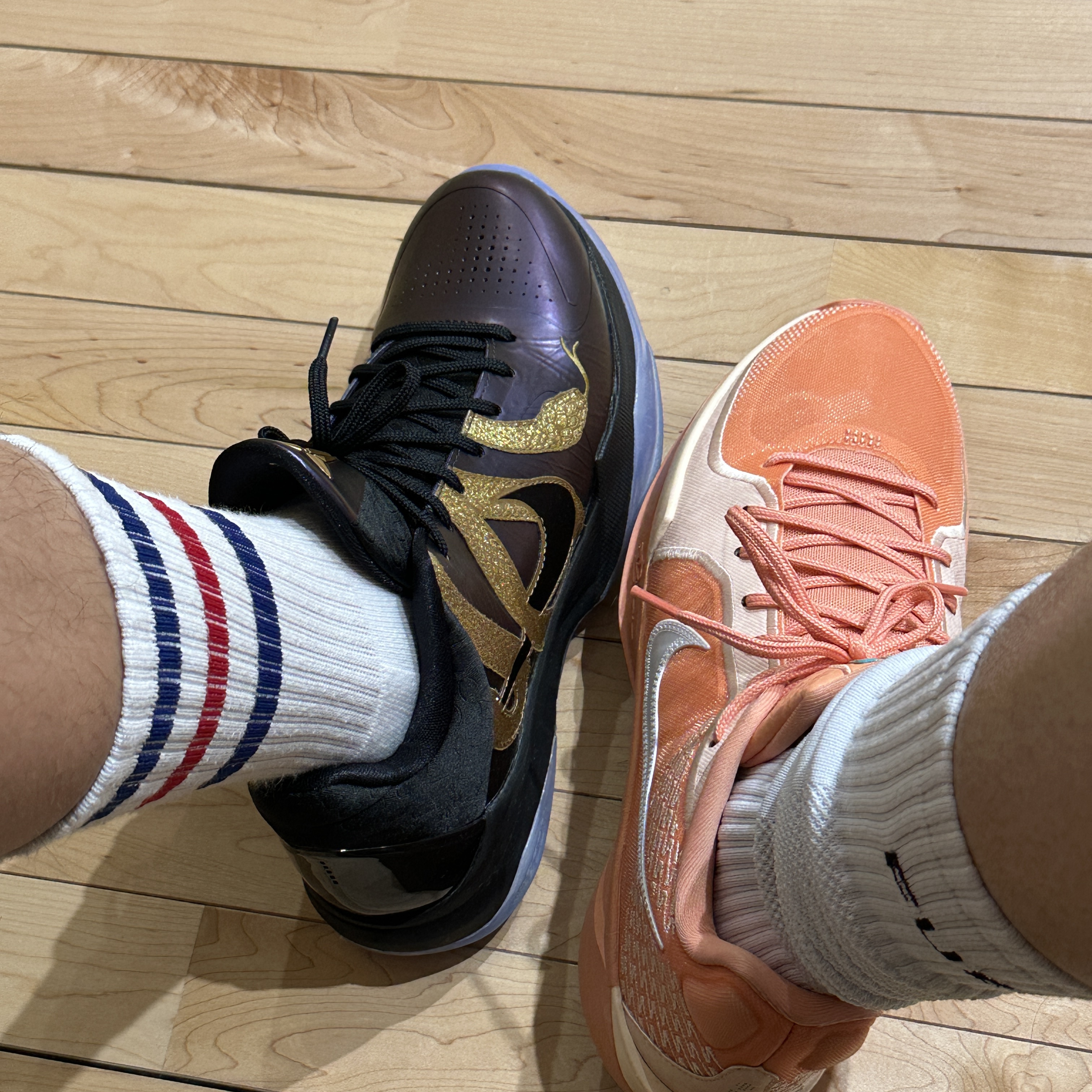 Nike Kobe 5 Protro Year of the Mamba Eggplant, Nike Sabrina 2 EP Apricot Agate Light Bone 착용 스타일