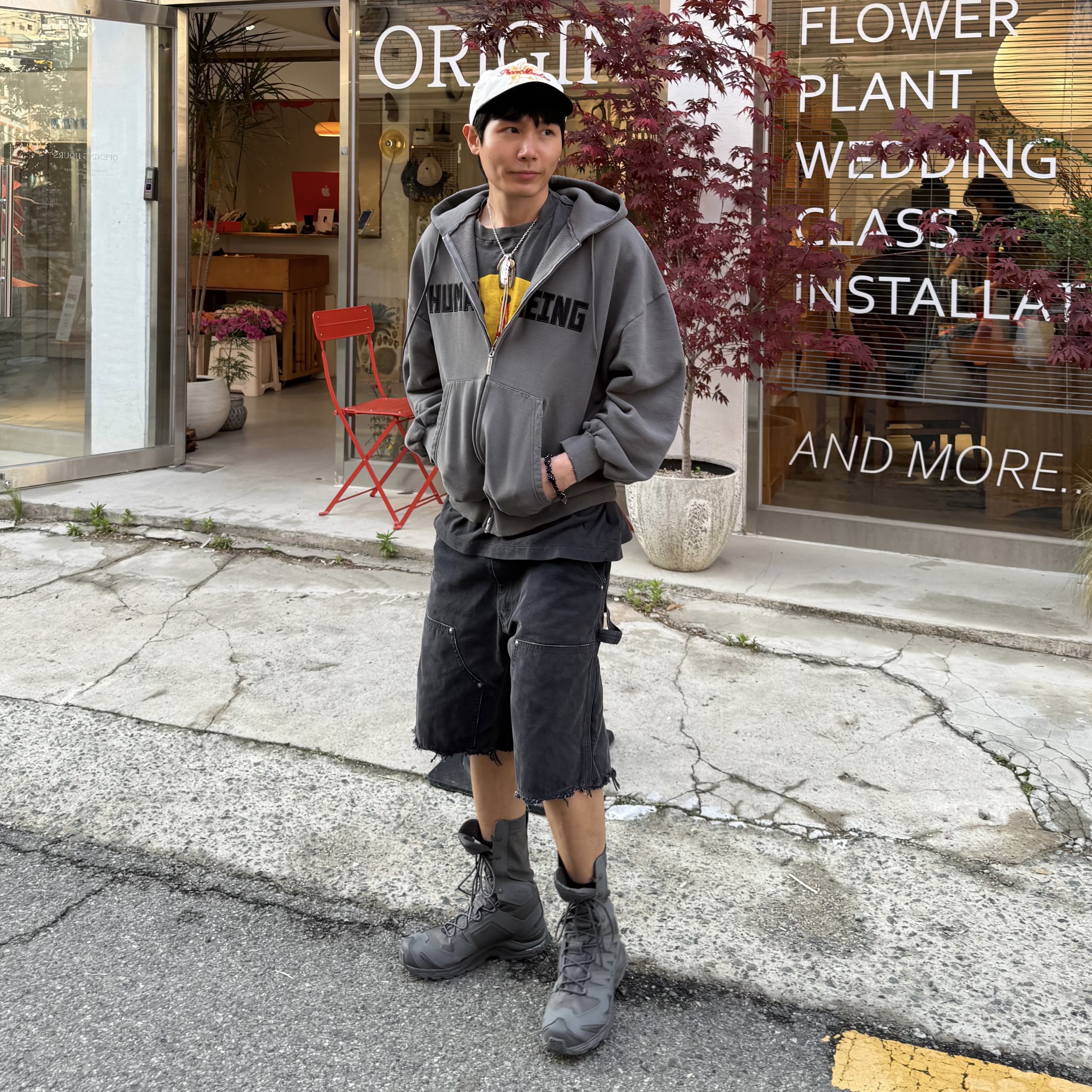 Salomon x Rier XA Jungle Castlerock 착용 스타일 - 6