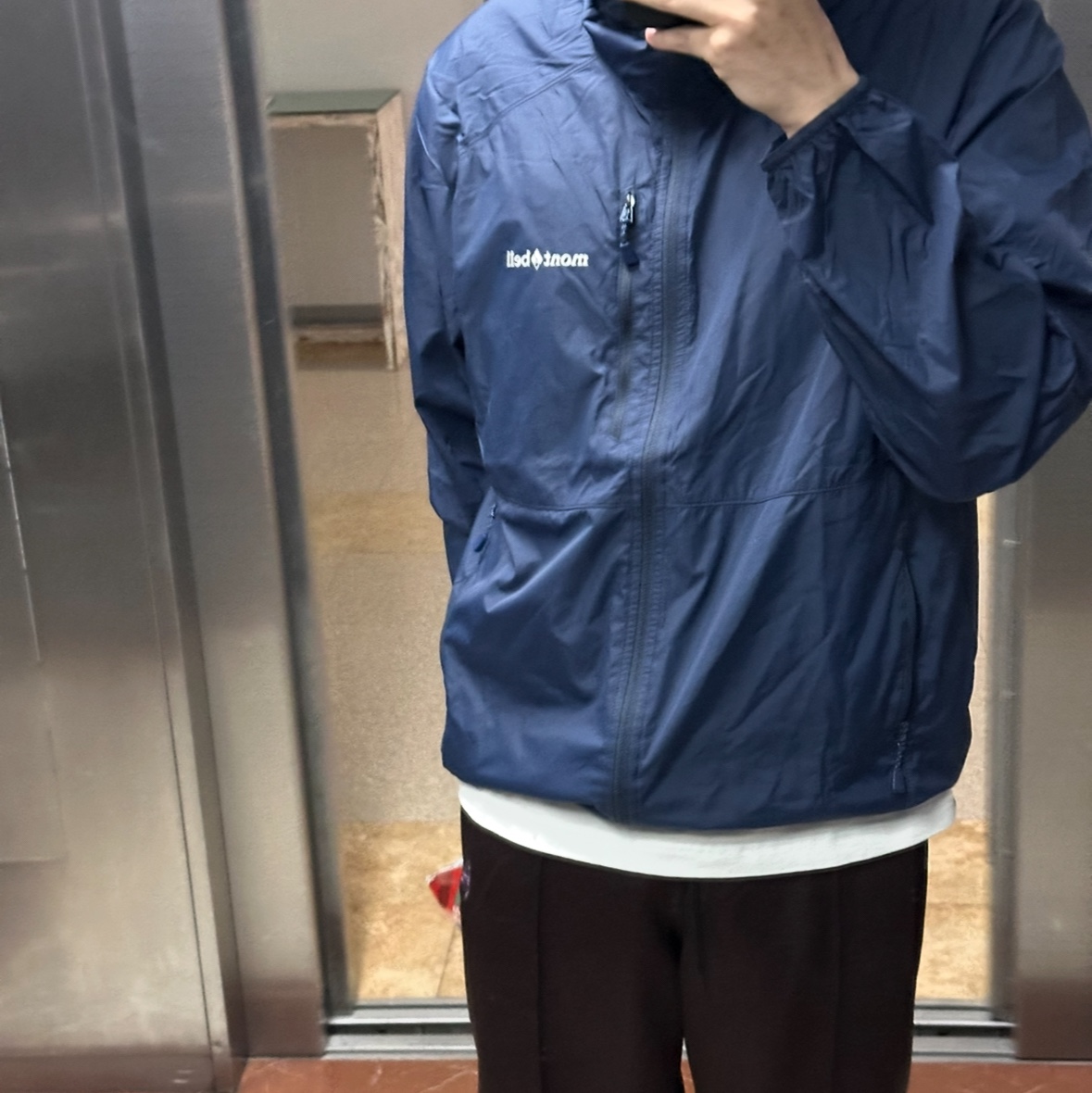 Needles Poly Smooth Track Pants Dark Brown 착용 스타일 - 2