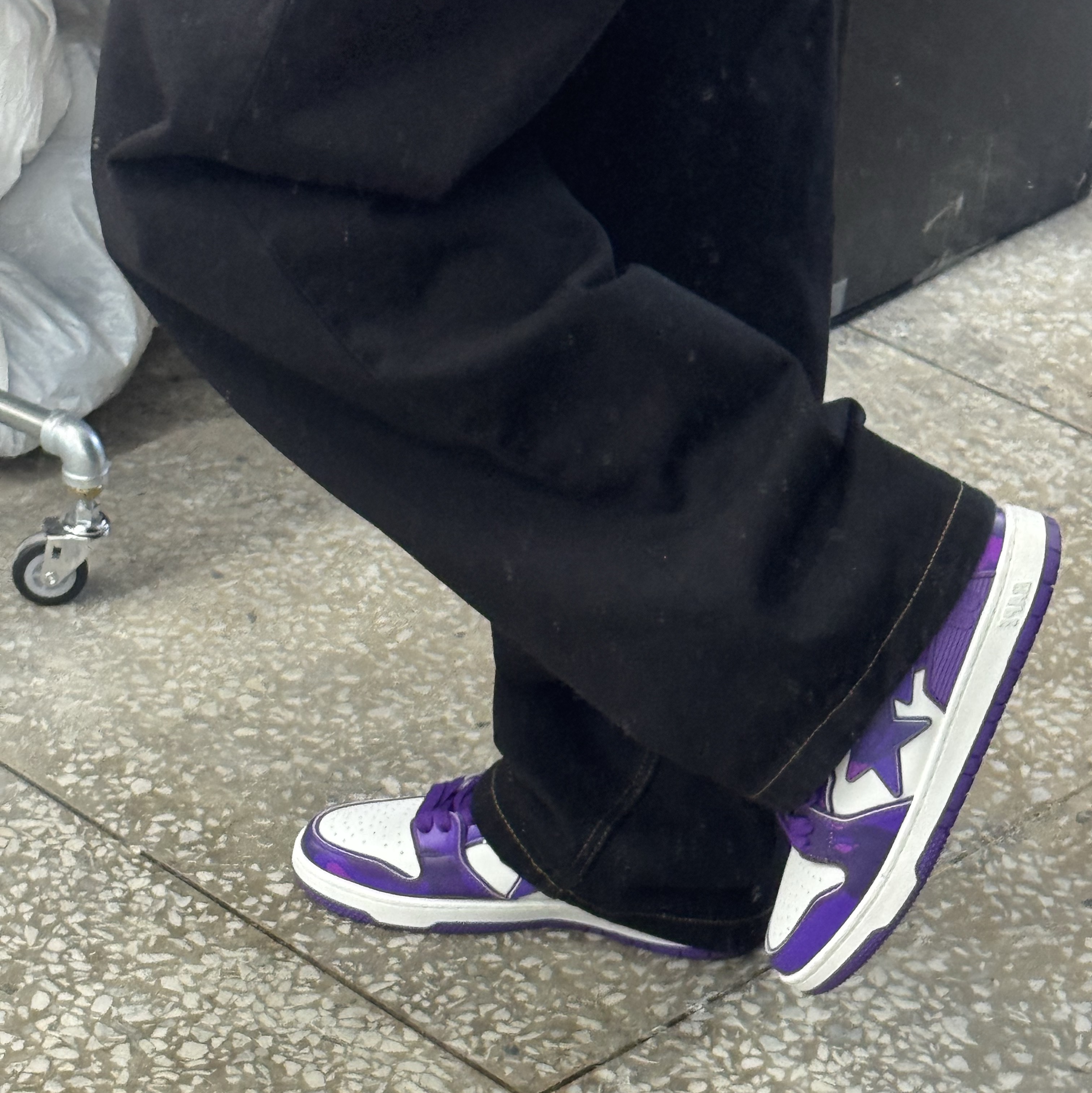 (W) BAPE SK8 Sta #1 Purple, BAPE SK8 Sta #1 M2 Purple 착용 스타일 - 2