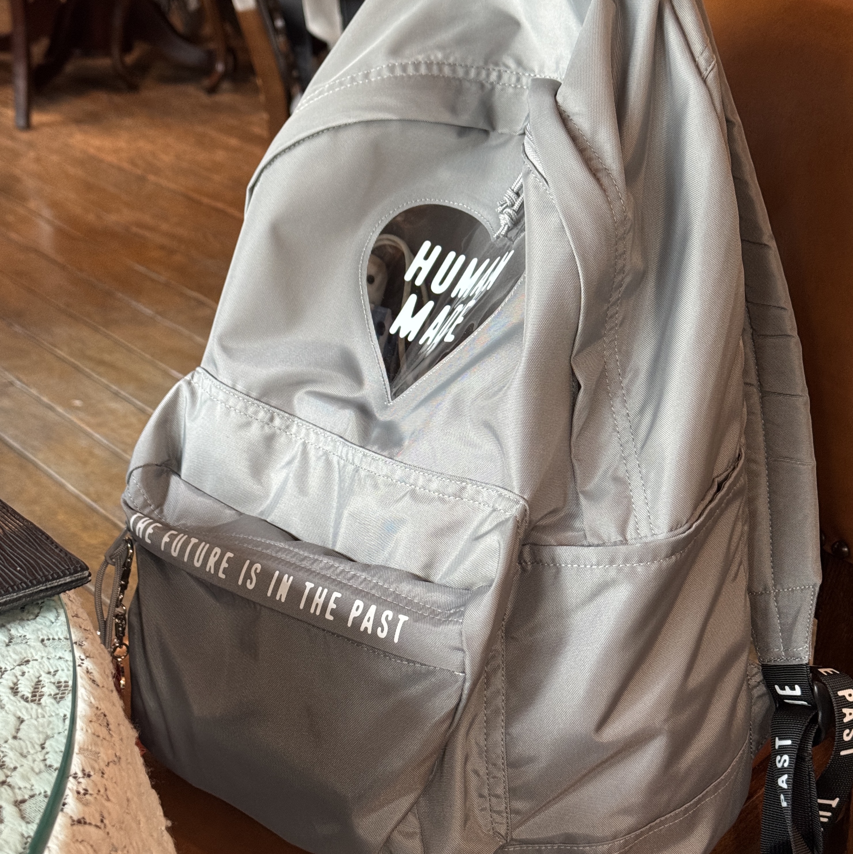 Human Made Backpack Gray 착용 스타일