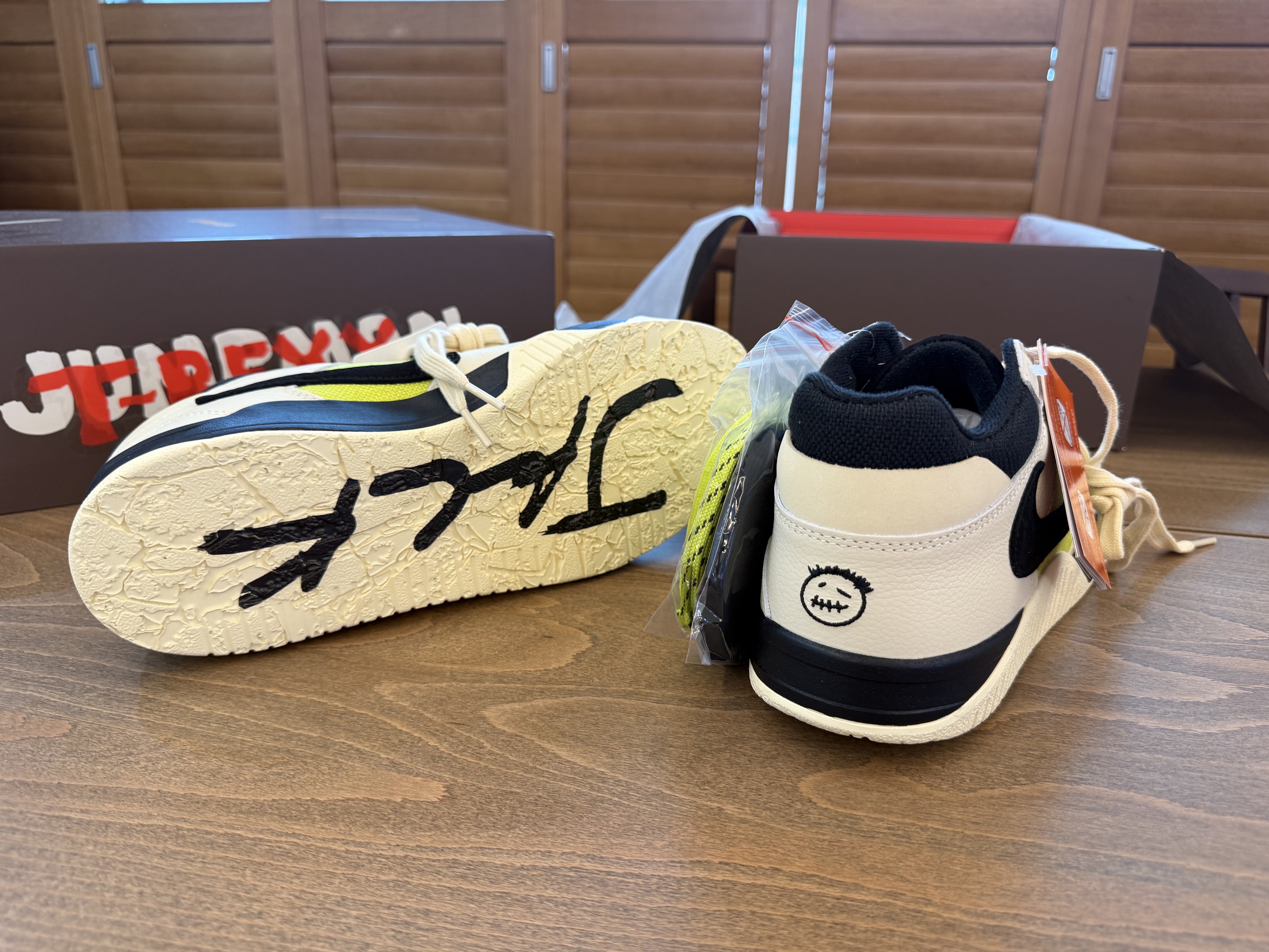 Jordan x Travis Scott Jumpman Jack TR Bright Cactus 착용 스타일 - 4