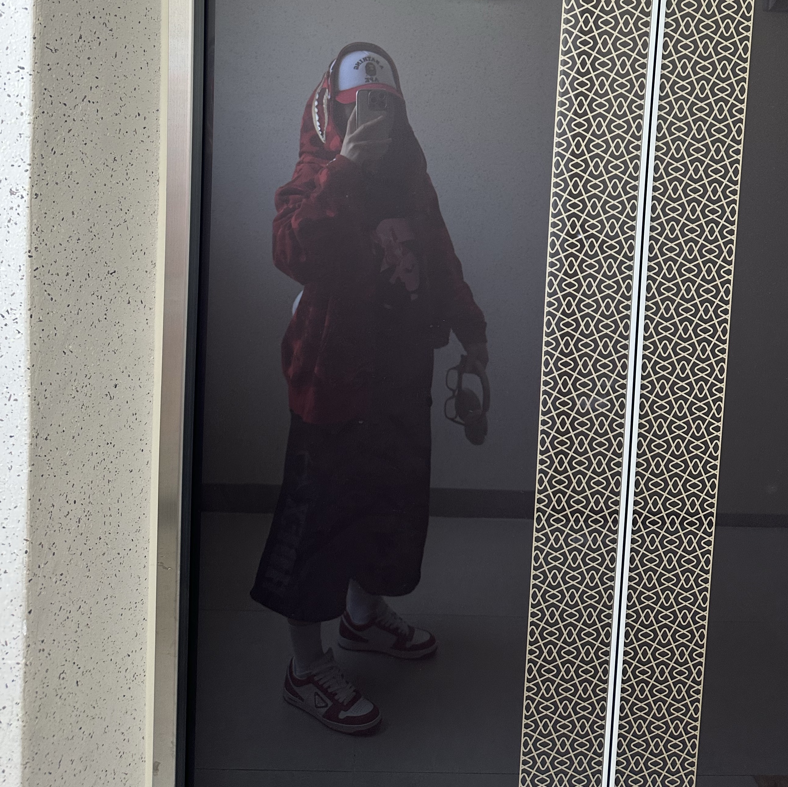 Adidas x BAPE Ultimate Shark Hoodie Black - KR Sizing, BAPE Color Camo Double Shark Full Zip Hoodie Bright Red 착용 스타일 - 5