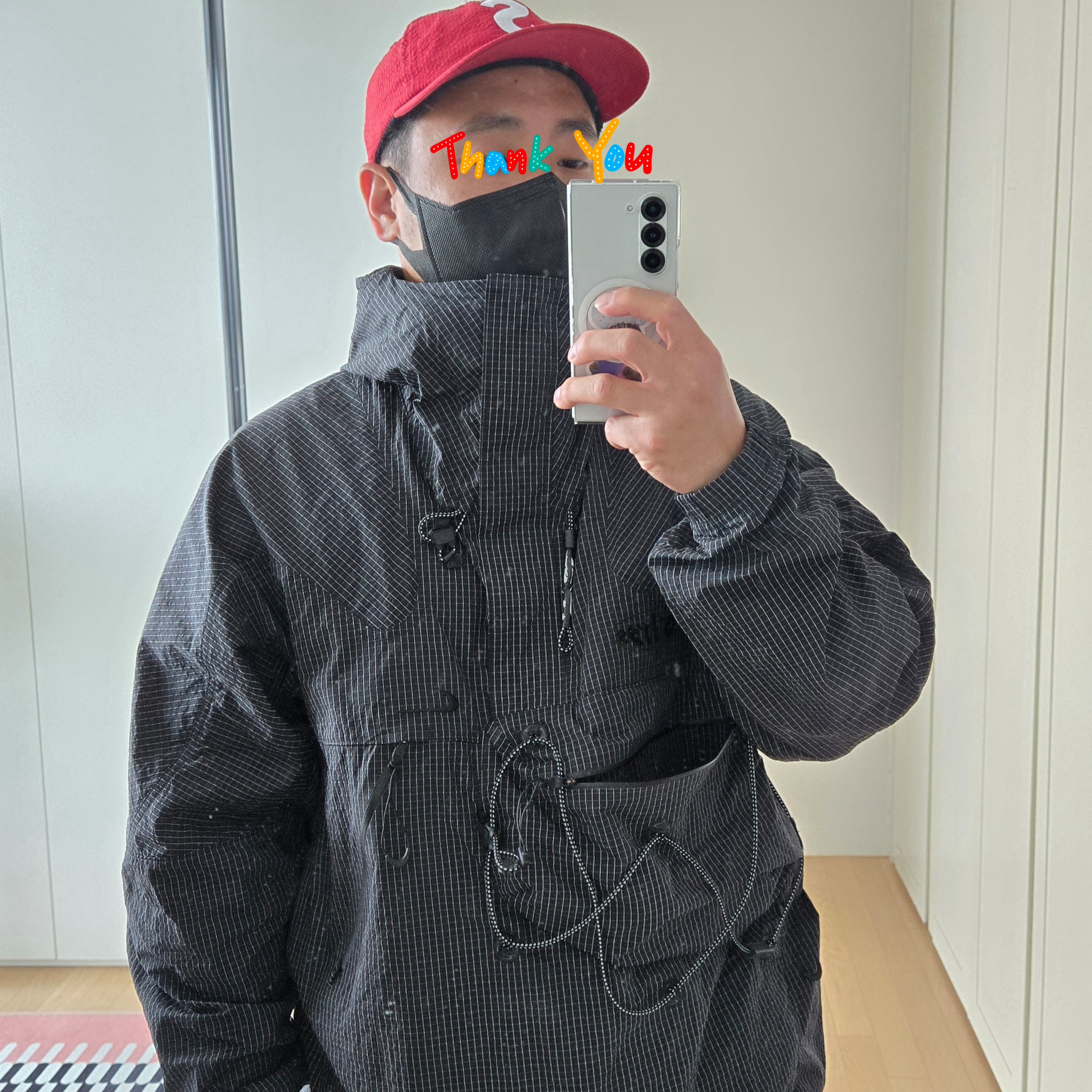 Nike x Off-White Parachute Anorak Black - Asia, Supreme Seersucker S Logo 6-Panel Red - 24SS 착용 스타일