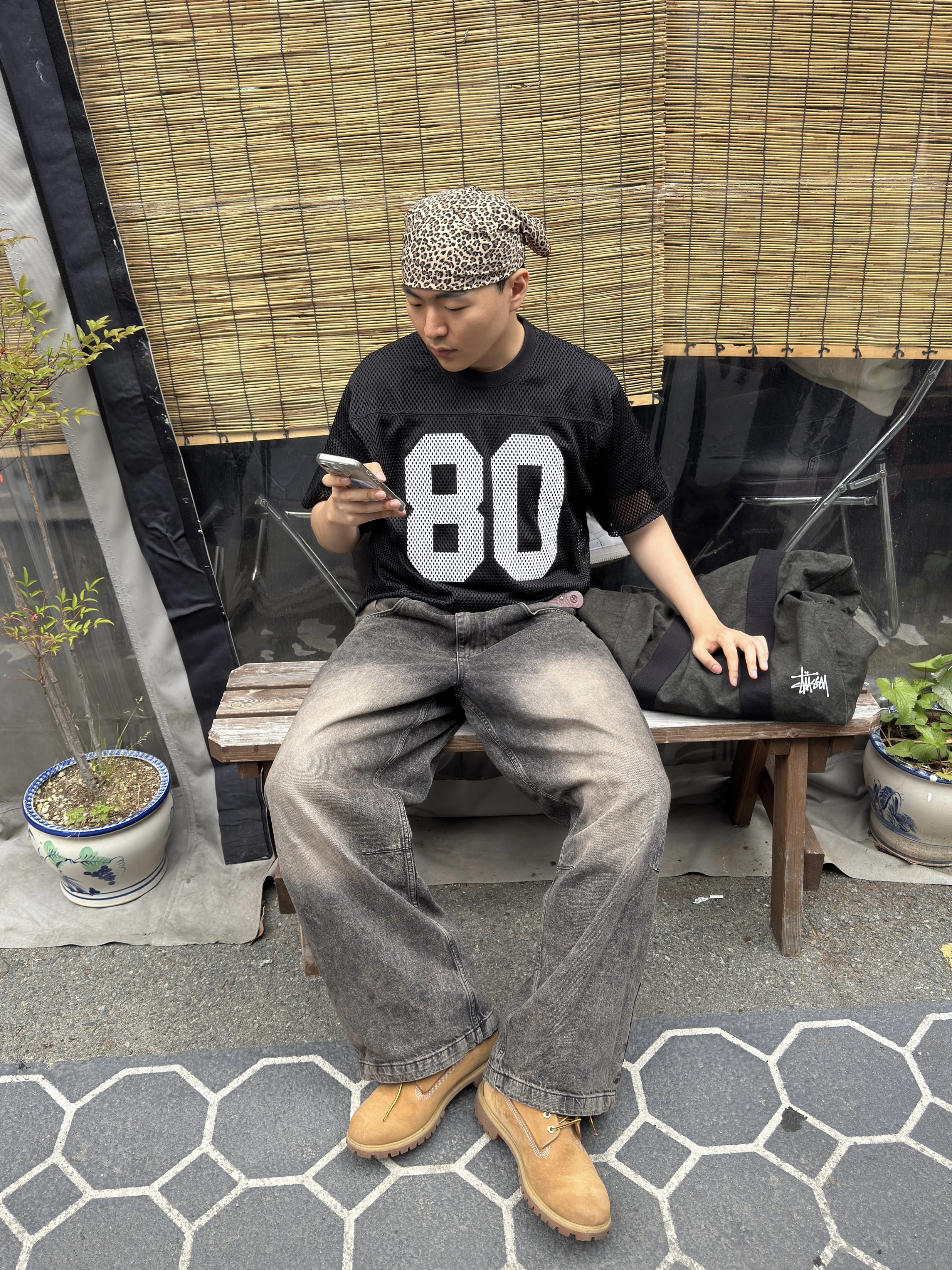 Stussy Canvas Flight Bag Washed Black, Timberland Premium 6 inch Waterproof Boot Wheat Nubuck - Wide 착용 스타일 - 3
