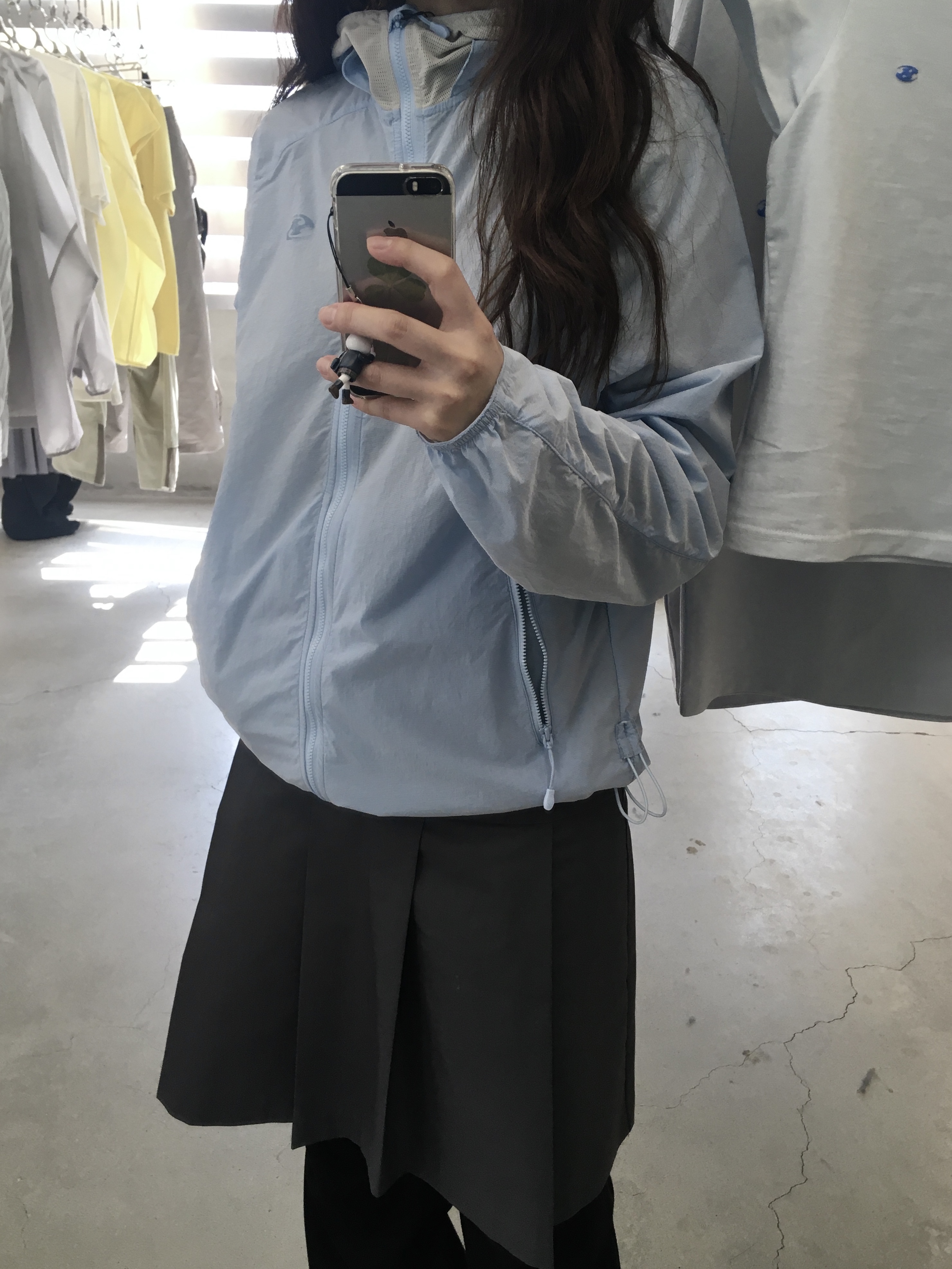 Sansan Gear Streamline Hood Jacket Sky Blue, Sansan Gear Streamline Hood Jacket Sky Blue - 25SS 착용 스타일