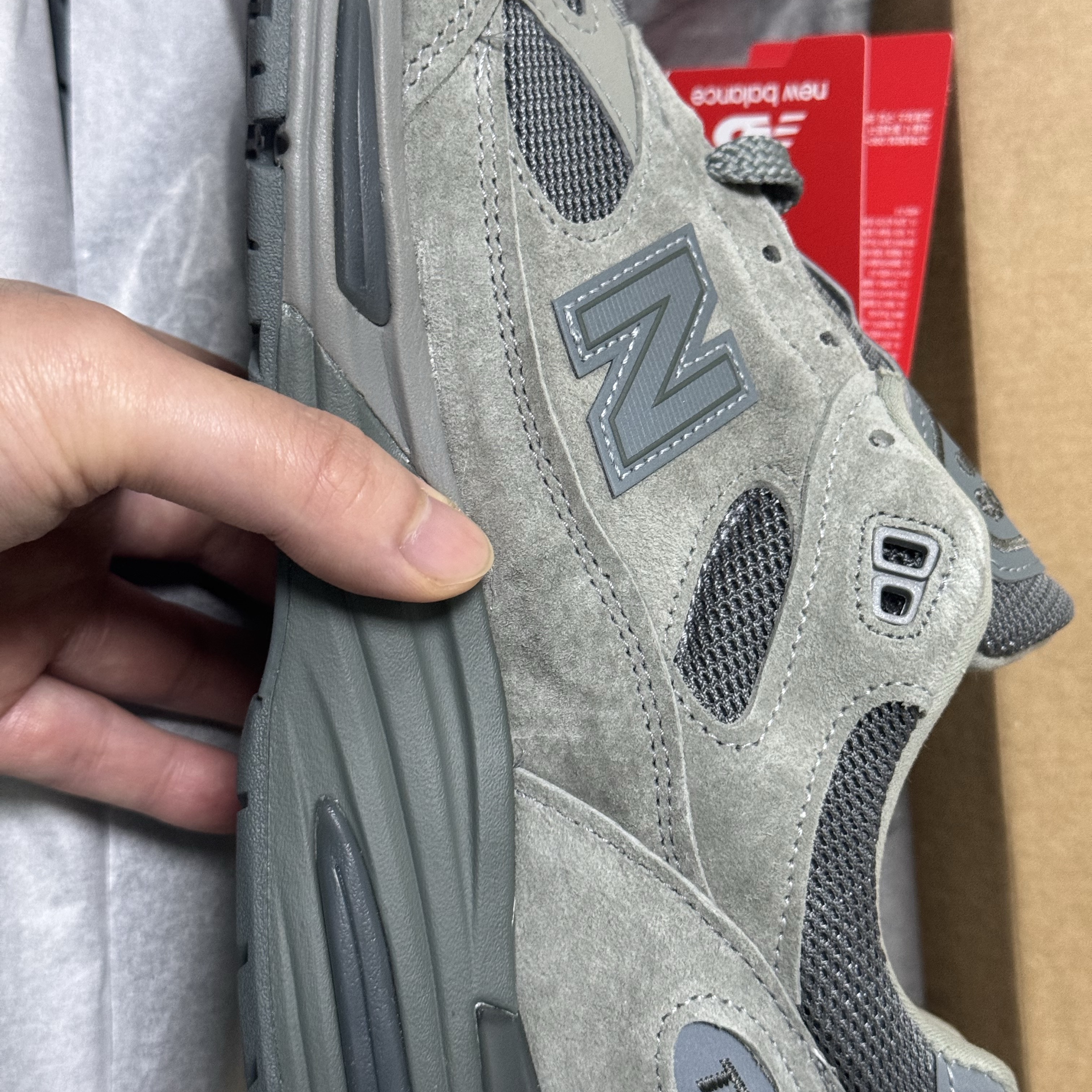 New Balance x Thisisneverthat 991v2 Made in UK Grey 착용 스타일