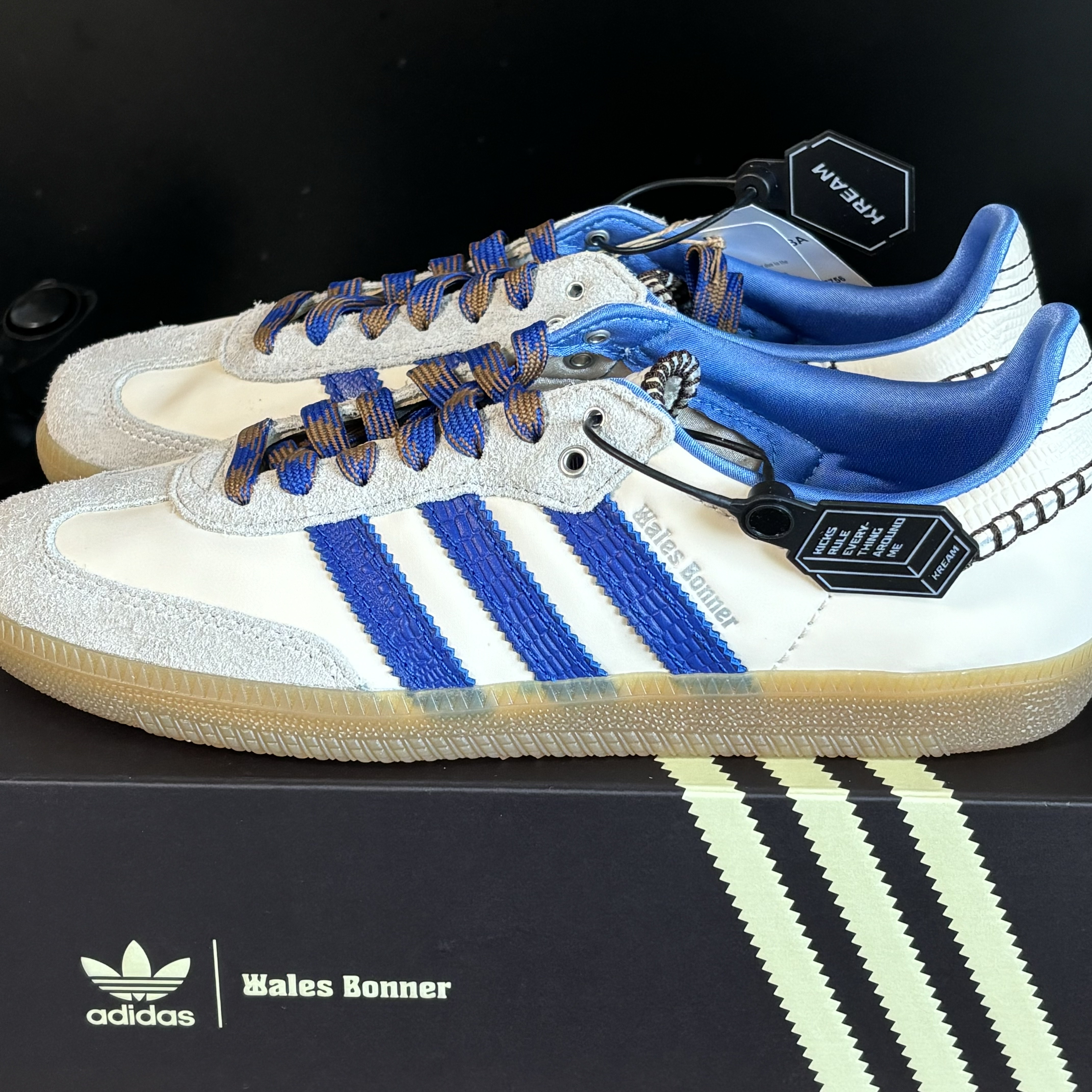 Adidas x Wales Bonner Samba Wonder Clay Royal Blue 착용 스타일 - 1