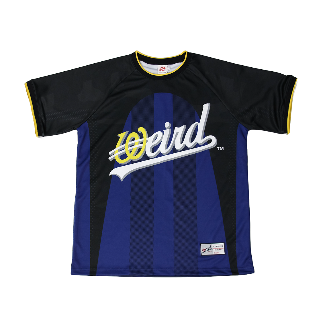 위얼드월드 챔피언스리그 스타디움 싸커져지 블랙(Weird world Champions League Stadium Soccer Jersey Black)