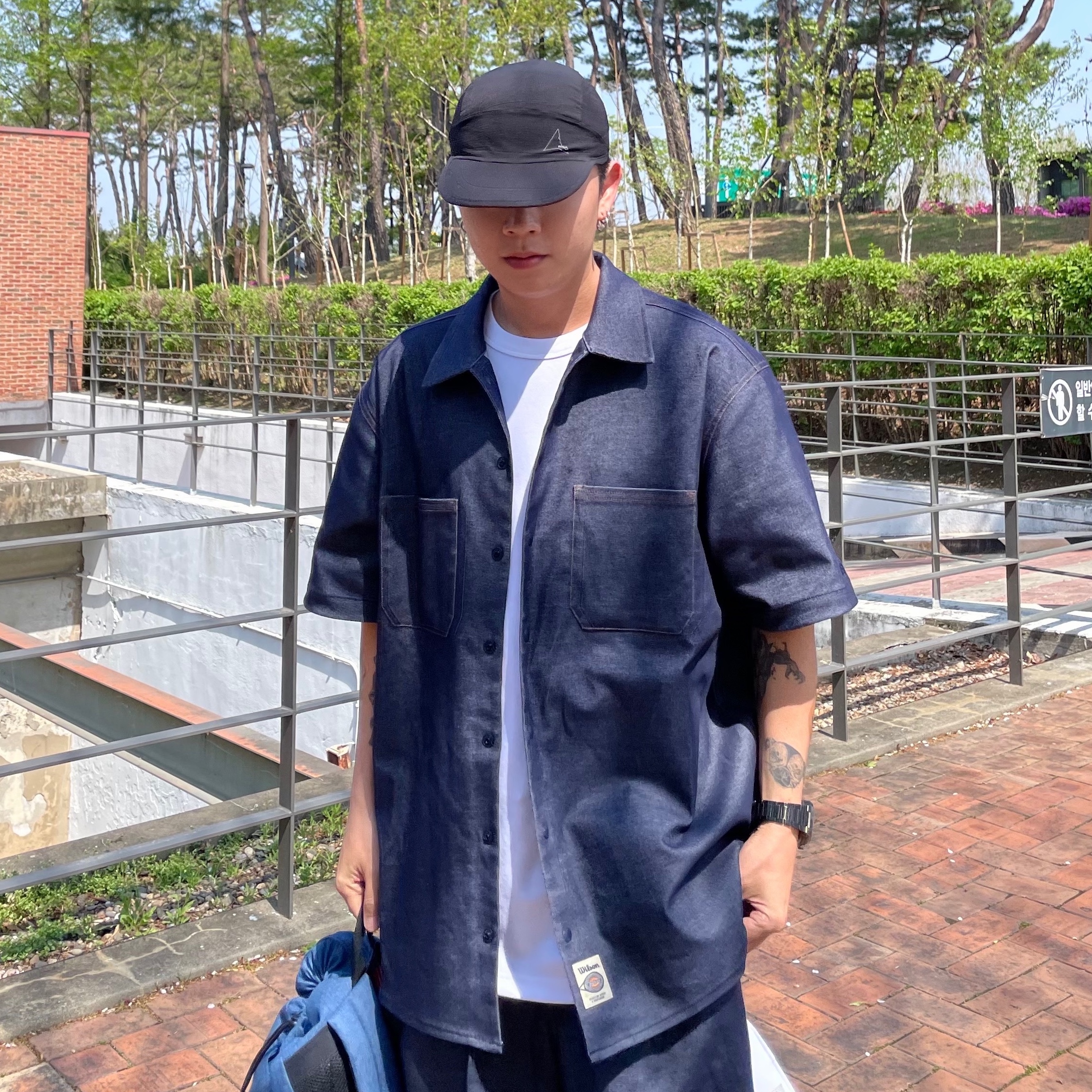 Roa Hiking Cap Black 착용 스타일 - 2
