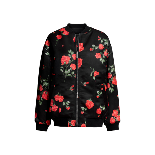 (W) H&M x Magda Butrym Oversized Reversible Bomber Jacket Black Rose