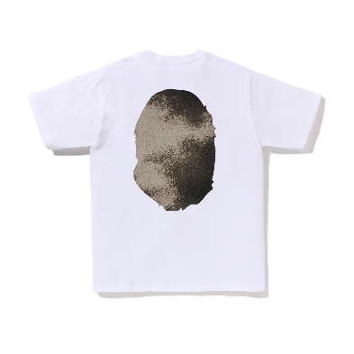 BAPE High Tone Bleach Big Ape Head T-Shirt White 착용 스타일 - 2