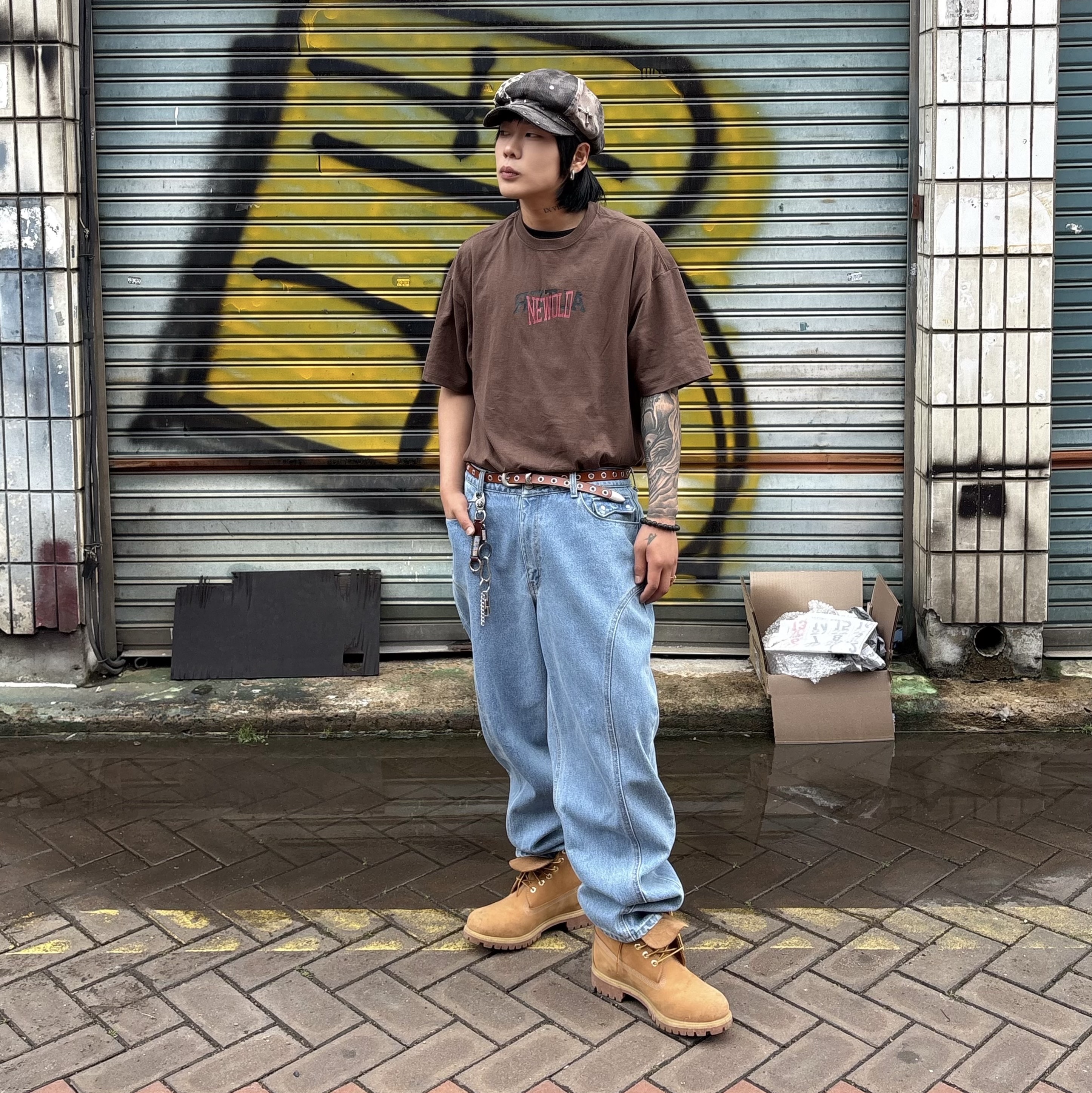 Timberland Premium 6 inch Waterproof Boot Wheat Nubuck - Wide 착용 스타일 - 2