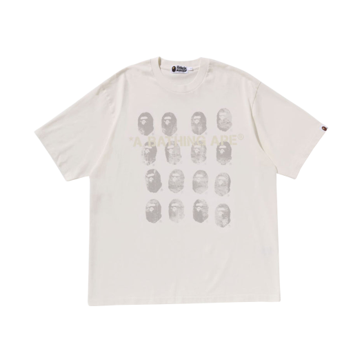 BAPE Garment Dye Logo Relaxed Fit T-Shirt Ivory