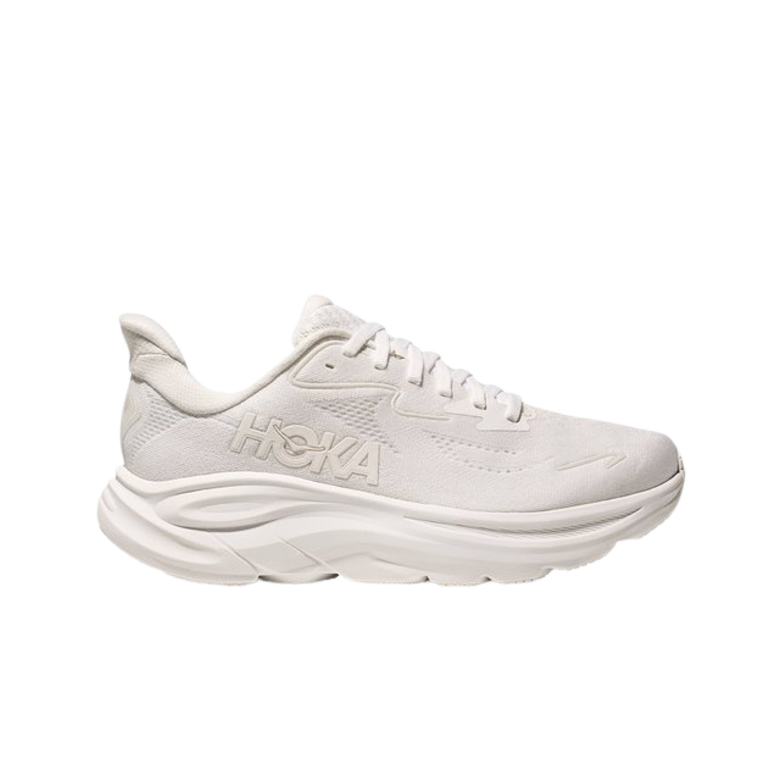 (W) 호카 클리프톤 10 화이트 - 와이드((W) Hoka Clifton 10 White - Wide)
