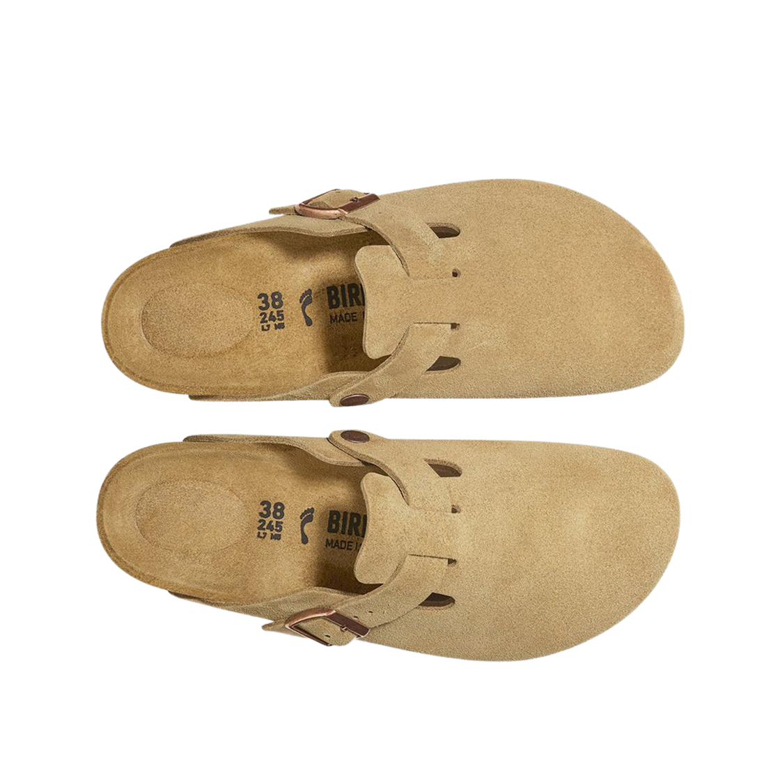 버켄스탁 보스턴 스웨이드 레더 라떼 크림 - 내로우(Birkenstock Boston Suede Leather Latte Cream - Narrow) - 2