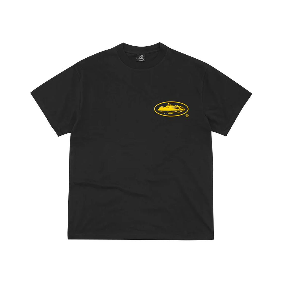 코르테이즈 OG 아일랜드 티셔츠 블랙 옐로우(Corteiz OG Island T-Shirt Black Yellow)