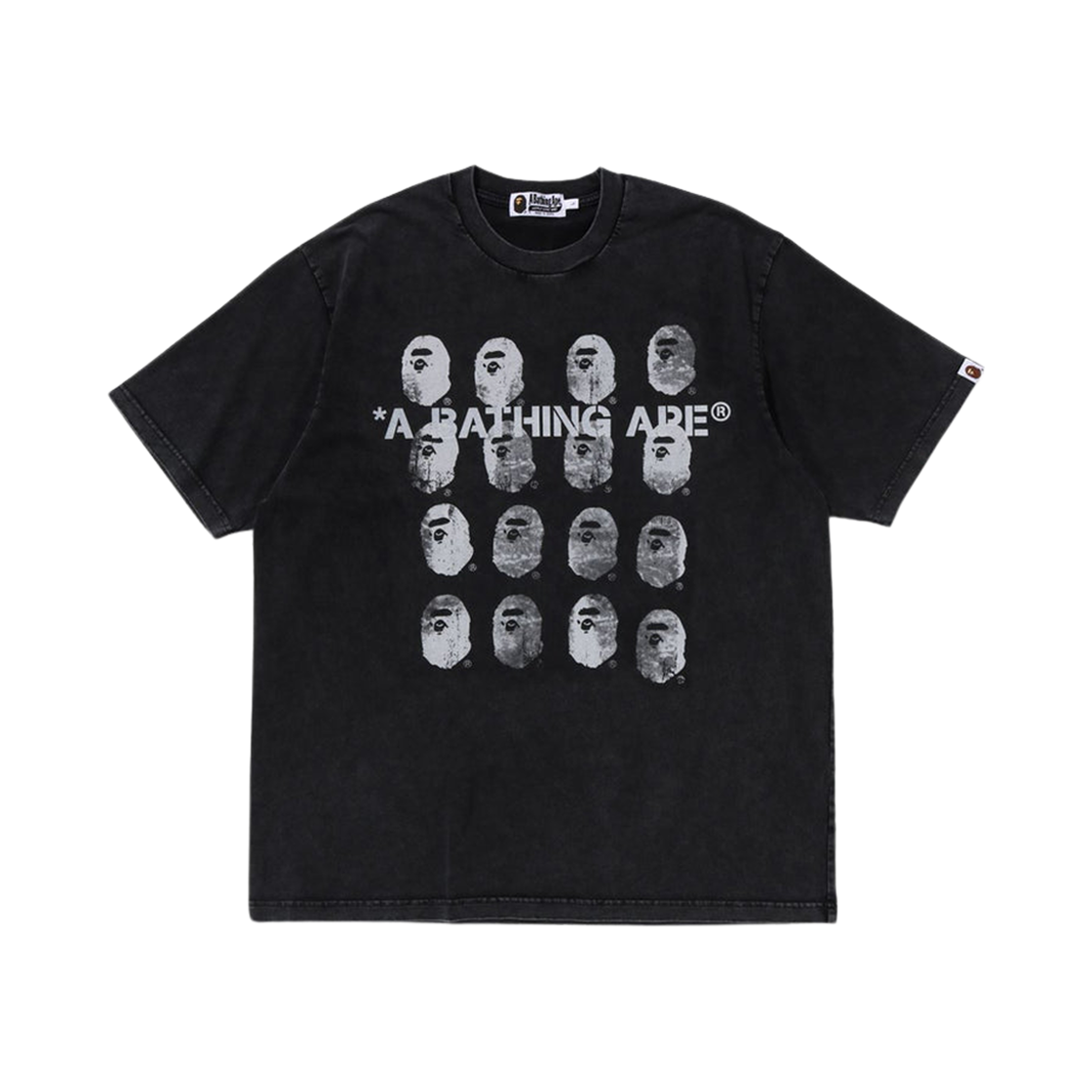베이프 가먼트 다이 로고 릴렉스드 핏 티셔츠 블랙(BAPE Garment Dye Logo Relaxed Fit T-Shirt Black) - 1