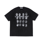 BAPE Garment Dye Logo Relaxed Fit T-Shirt Black