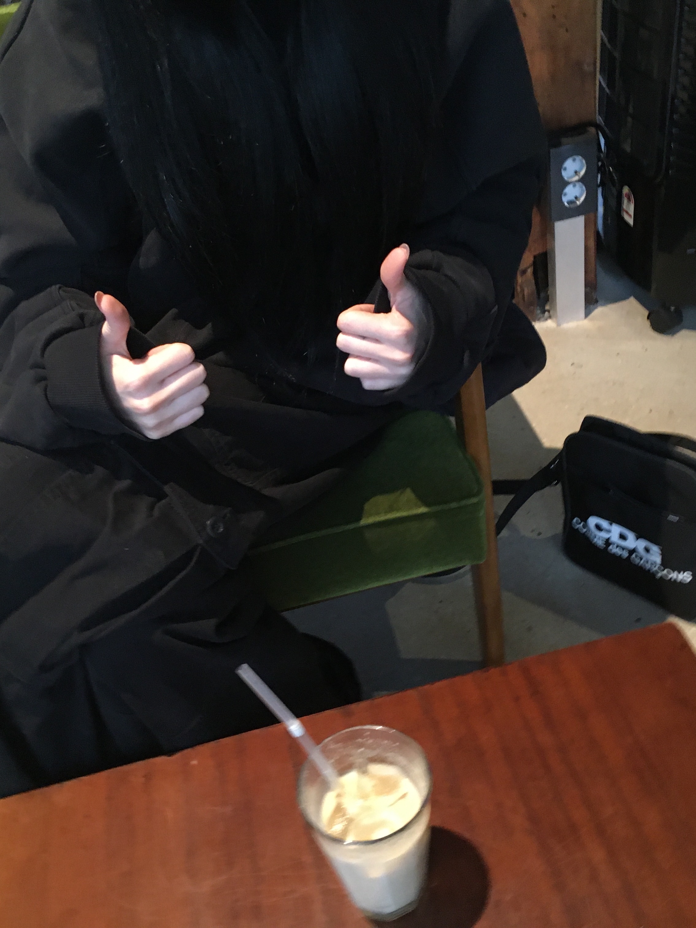 Asics GT-2160 Black Pure Silver, CDG Shoulder Bag Black 착용 스타일 - 4