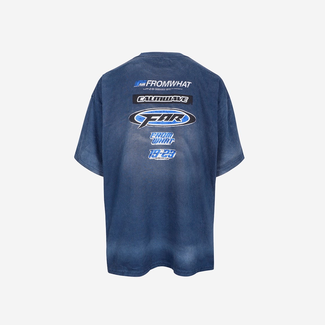 23034-1111-011-NY [더블적립]Farfromwhat Far Washed Logo T-Shirts Navy - #2
