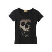 (W) Hysteric Glamour Skull Berry Chibi T-Shirt Black