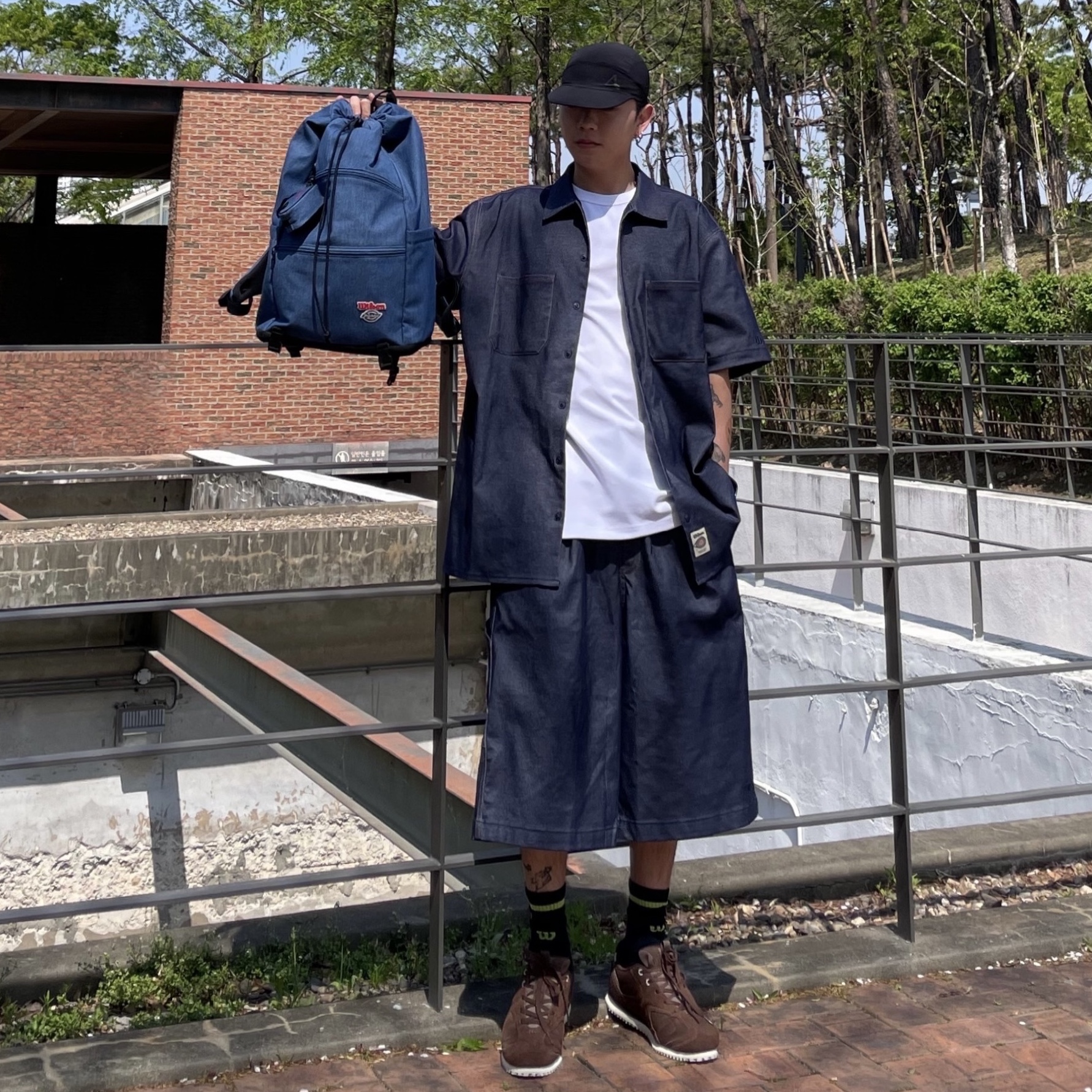 Roa Hiking Cap Black 착용 스타일 - 1