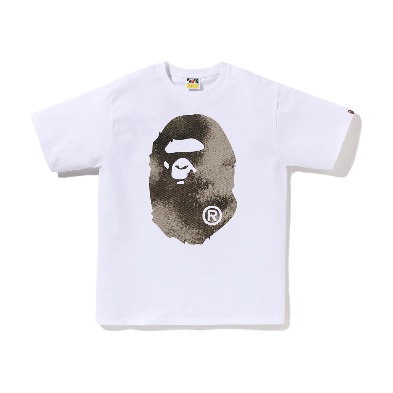 BAPE High Tone Bleach Big Ape Head T-Shirt White 착용 스타일 - 1