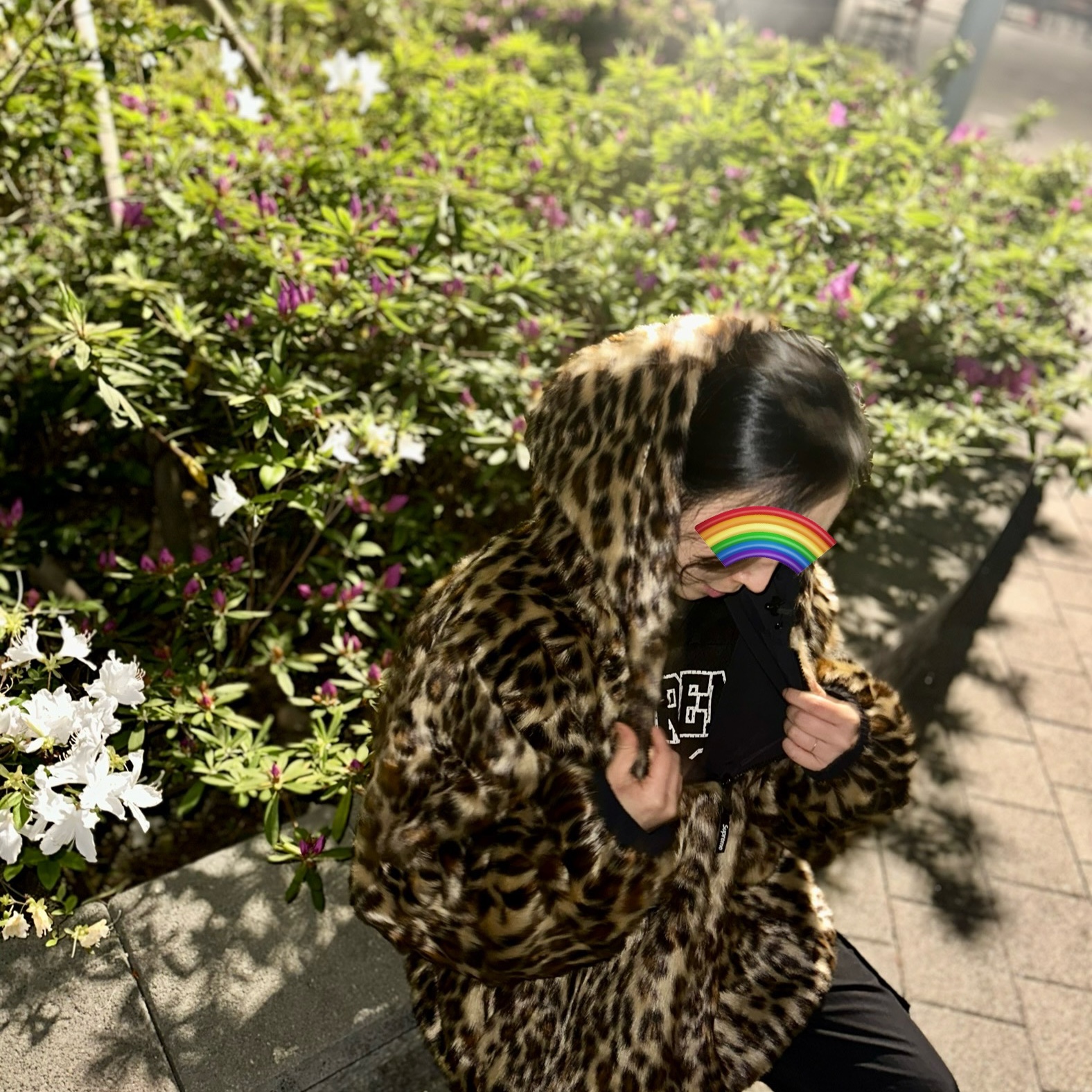 Supreme Faux Fur Reversible Hooded Track Jacket Black - 25SS 착용 스타일