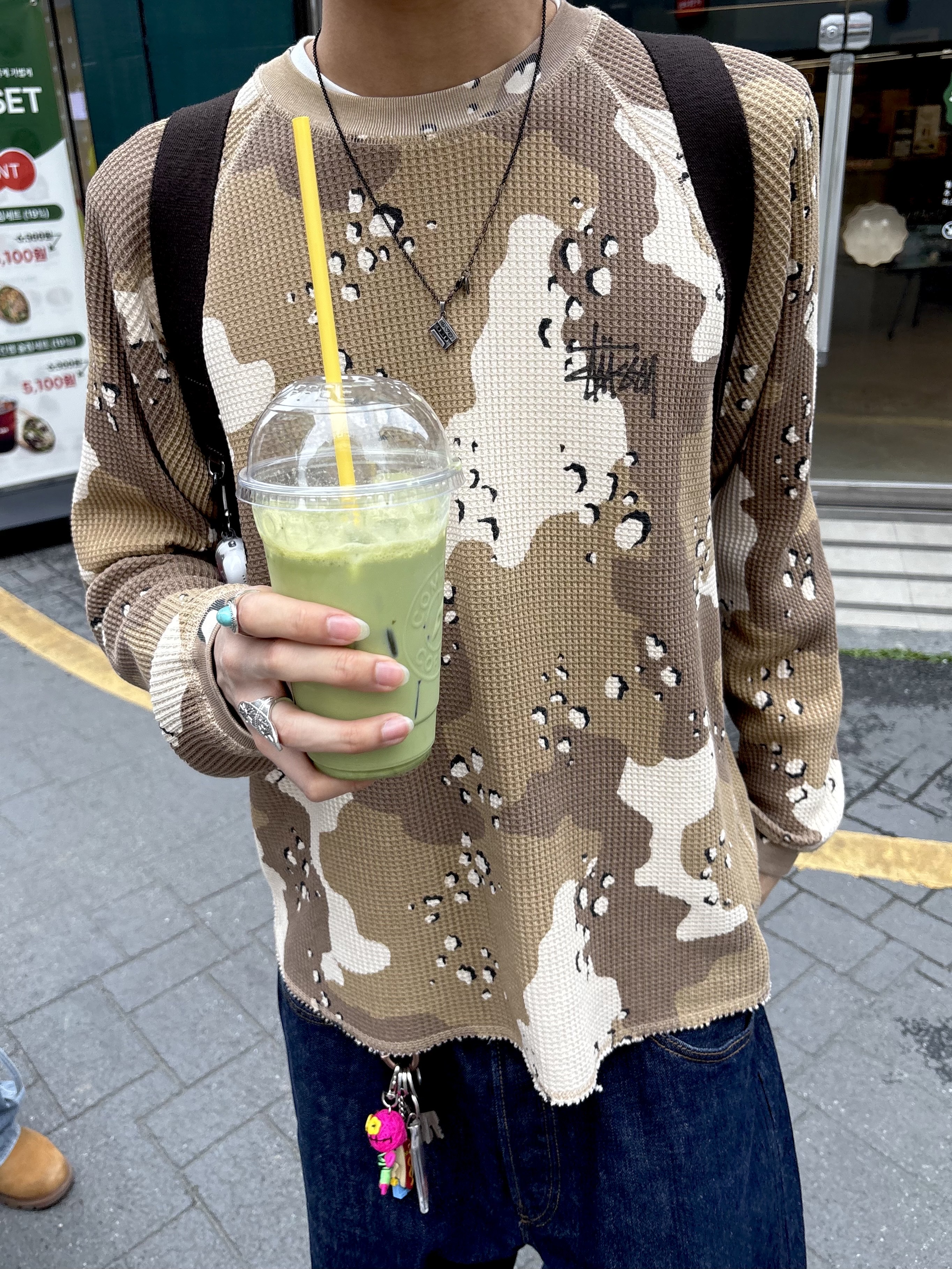 Stussy Raglan Thermal LS Crew Desert Camo, Timberland Premium 6 inch Waterproof Boot Wheat Nubuck - Wide 착용 스타일 - 3