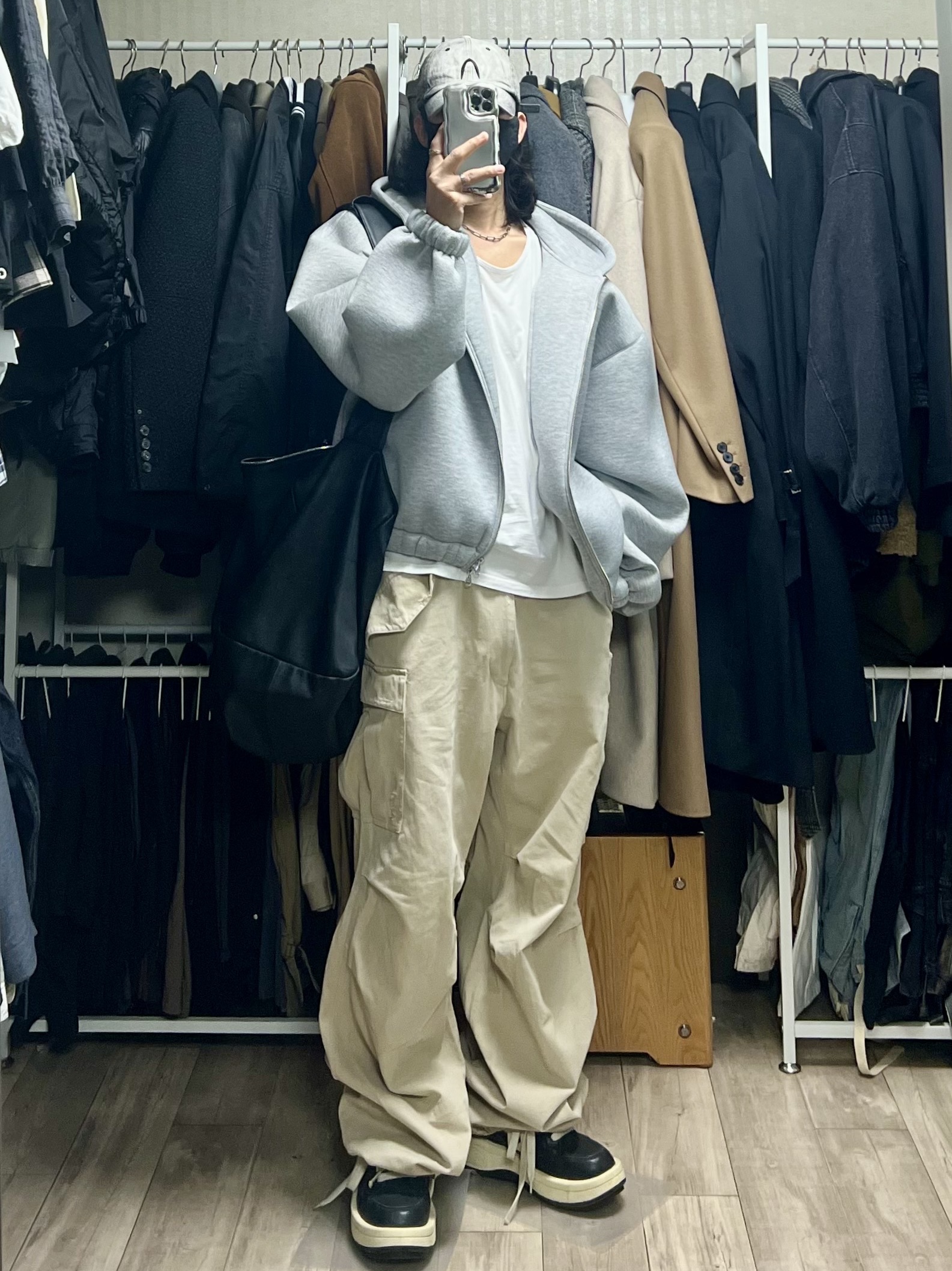 Converse x Drkshdw Turbowpn Black Cream 착용 스타일