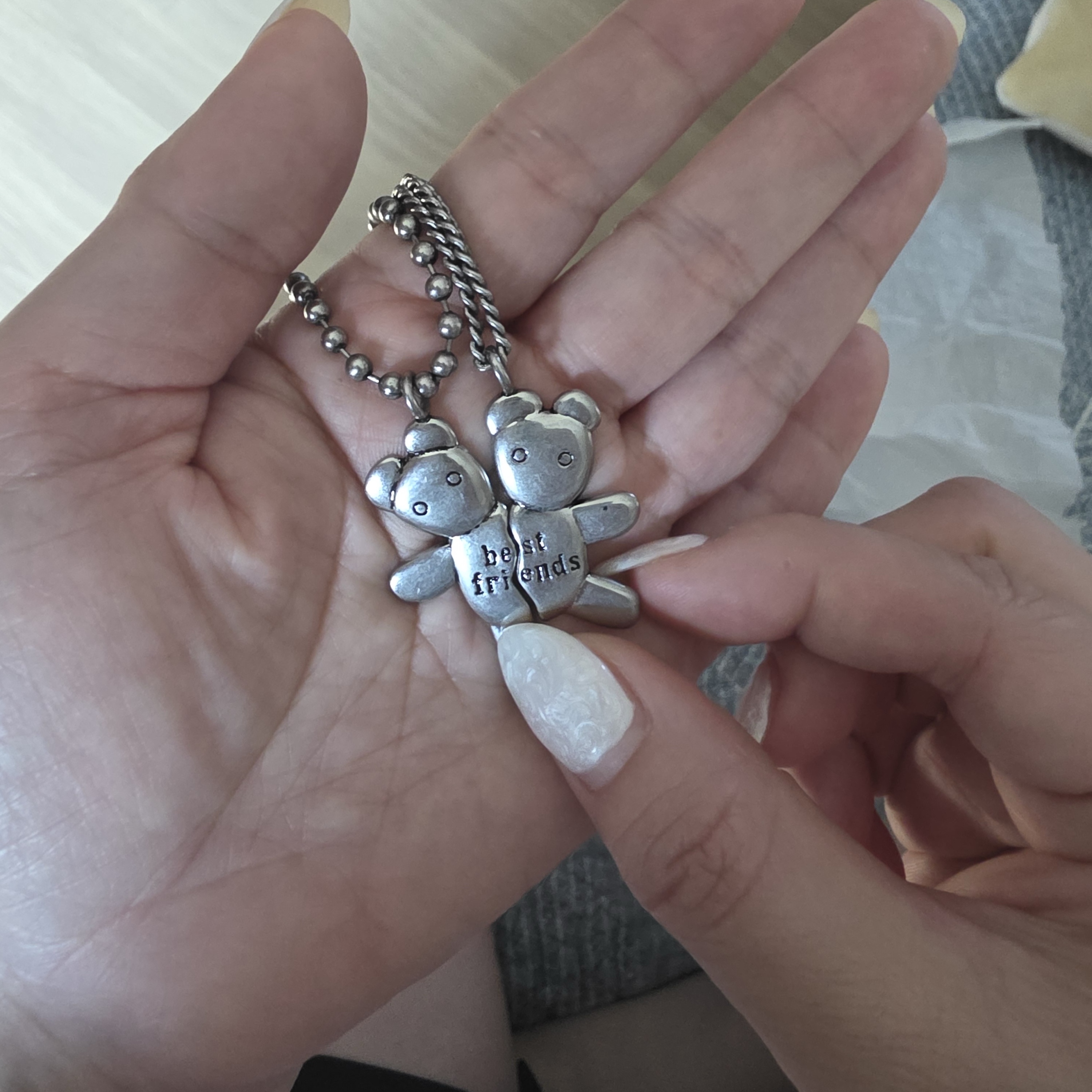 Heaven by Marc Jacobs Friendship Necklace Set Silver Ox (Set of 2) 착용 스타일 - 2
