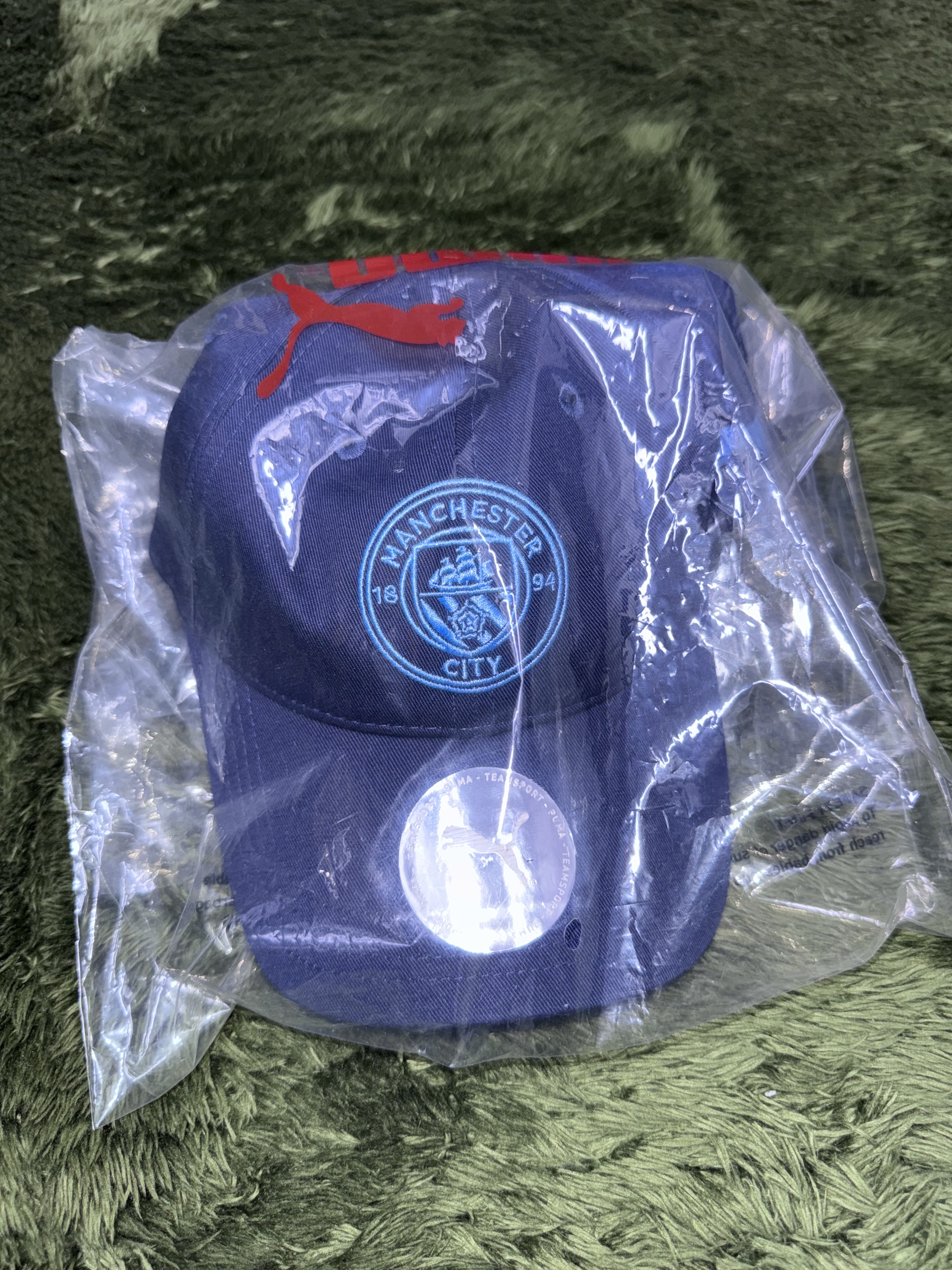 Puma Manchester City Essentials Cap Navy Team Light Blue 착용 스타일 - 7