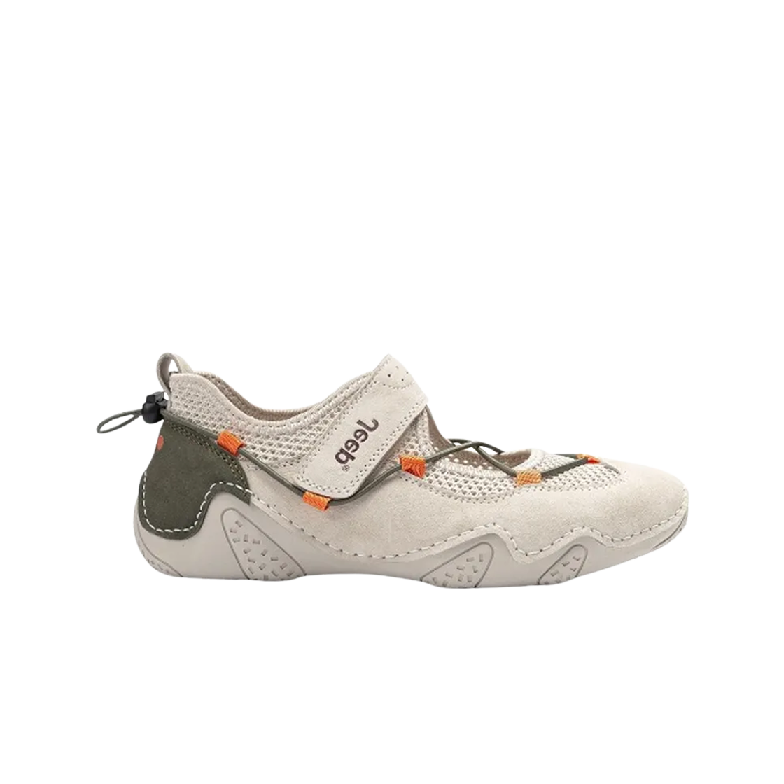 (W) 지프 쿠션 슬릭 레지스턴트 브리더블 로우 탑 그레이 그린((W) Jeep Cushioned Slip Resistant Breathable Low Top Gray Green)